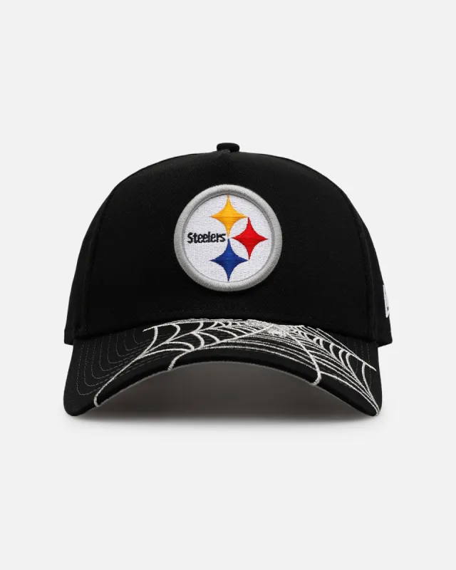 New Era Pittsburgh Steelers 'Spider Web Visor' 9FORTY A-Frame Snapback Black sold by Culture Kings