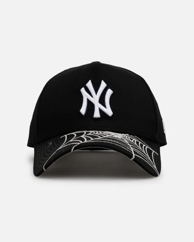 New Era New York Yankees 'Spider Web Visor' 9FORTY A-Frame Snapback Black sold by Culture Kings