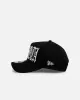 New Era Atlanta Braves 'Oversized Gothic Script Crown' 9FORTY A-Frame Snapback Black/White sold by Culture Kings