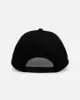 New Era Atlanta Braves 'Oversized Gothic Script Crown' 9FORTY A-Frame Snapback Black/White sold by Culture Kings
