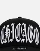 New Era Chicago White Sox 'Oversized Gothic Script Crown' 9FORTY A-Frame Snapback Black/White sold by Culture Kings