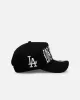 New Era Los Angeles Dodgers 'Oversized Gothic Script Crown' 9FORTY A-Frame Snapback Black/White sold by Culture Kings