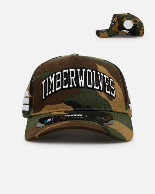 Pro Standard Minnesota Timberwolves 'Woodland Camo' Pro Pinch Snapback Camo sold by Culture Kings