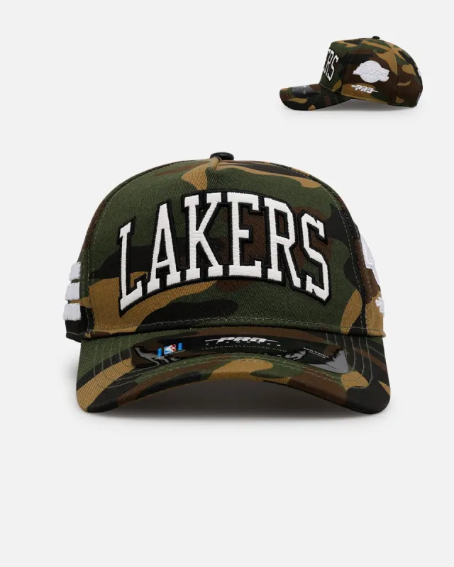 Pro Standard Los Angeles Lakers 'Woodland Camo' Pro Pinch Snapback Camo sold by Culture Kings
