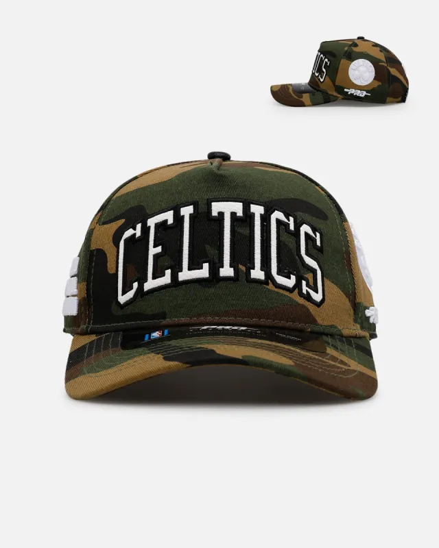 Pro Standard Boston Celtics 'Woodland Camo' Pro Pinch Snapback Camo sold by Culture Kings