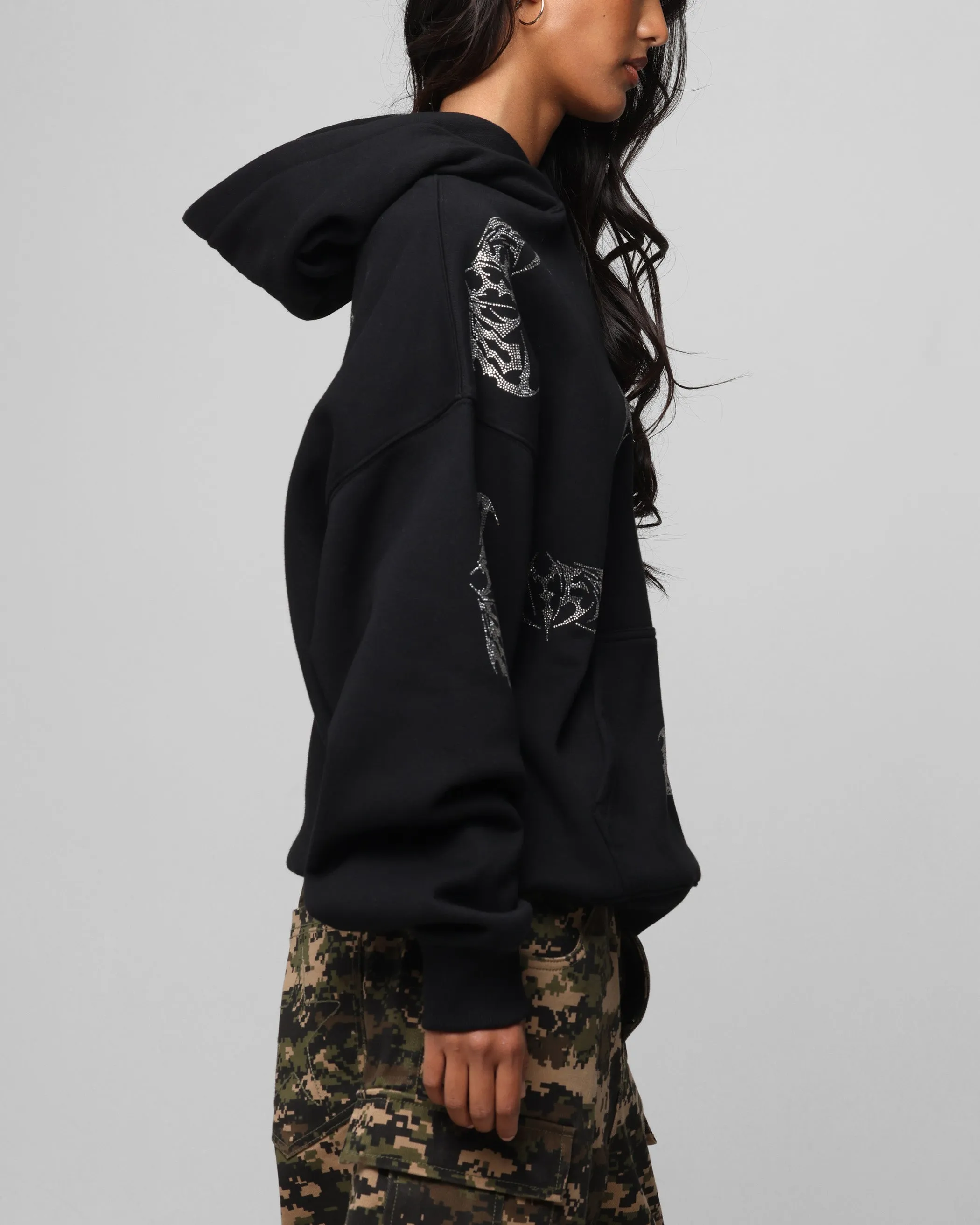 Loiter Metal Rhinestone Hoodie Black sold by Culture Kings product image thumbnail 5