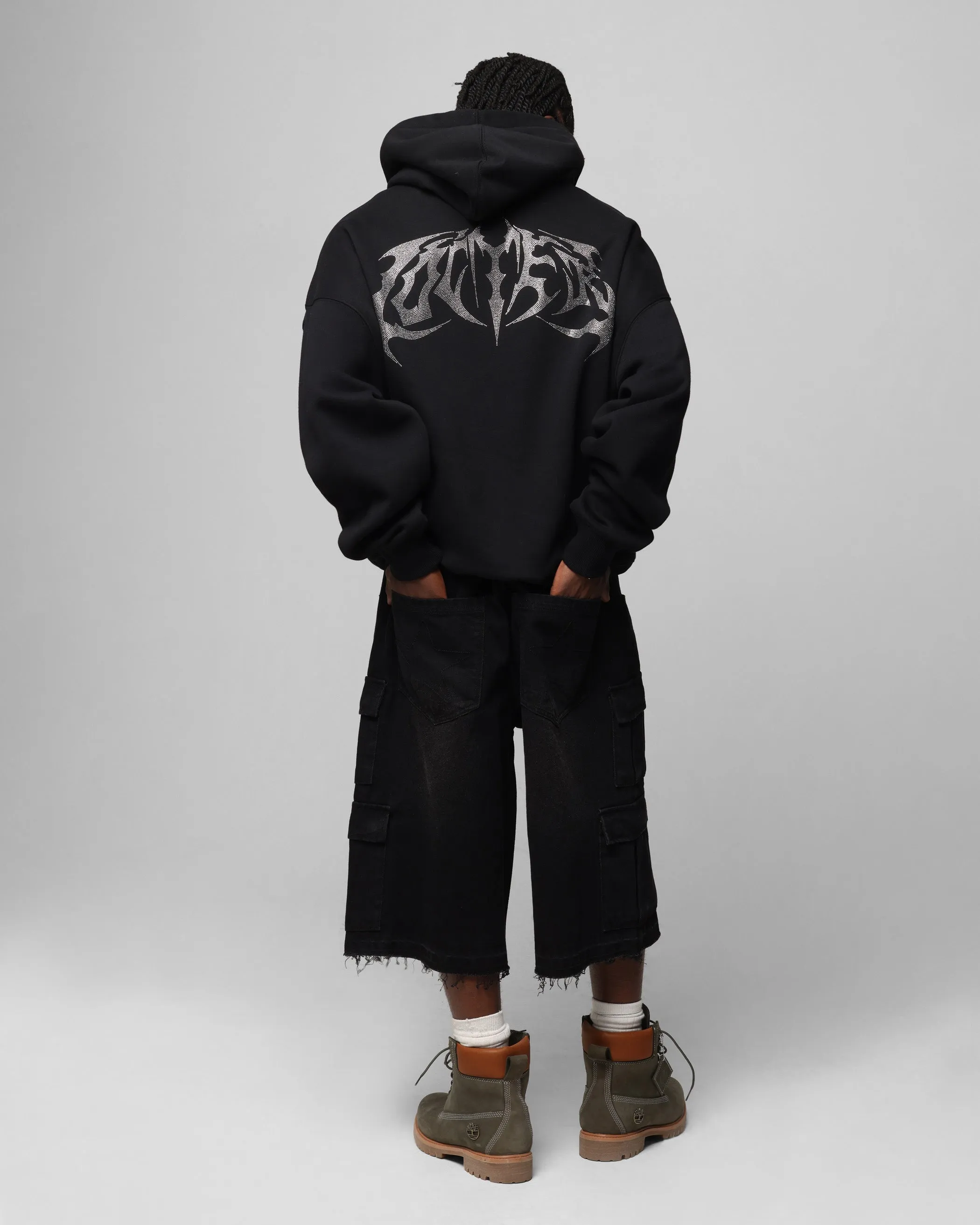 Loiter Metal Rhinestone Hoodie Black sold by Culture Kings product image thumbnail 4