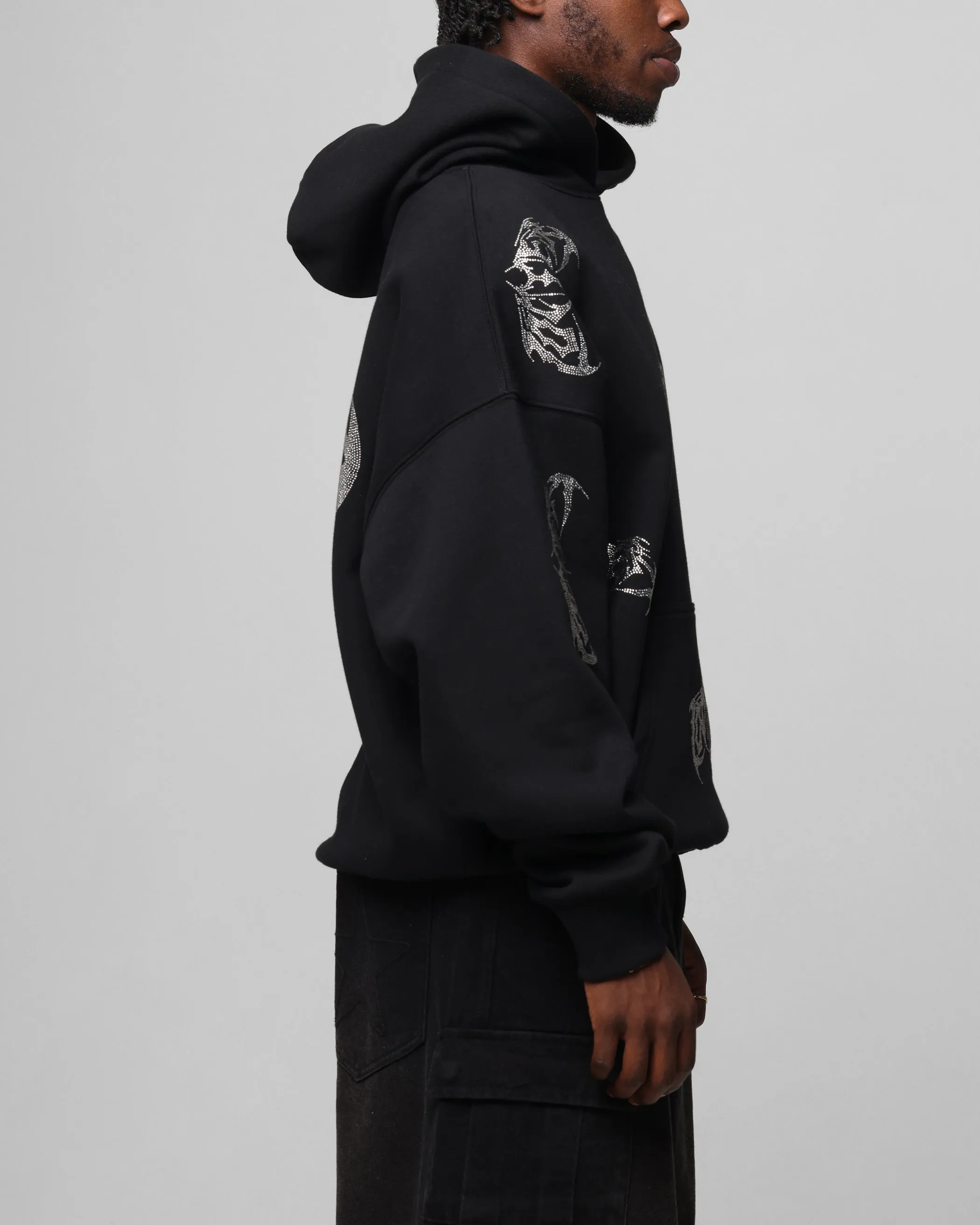 Loiter Metal Rhinestone Hoodie Black sold by Culture Kings product image thumbnail 5