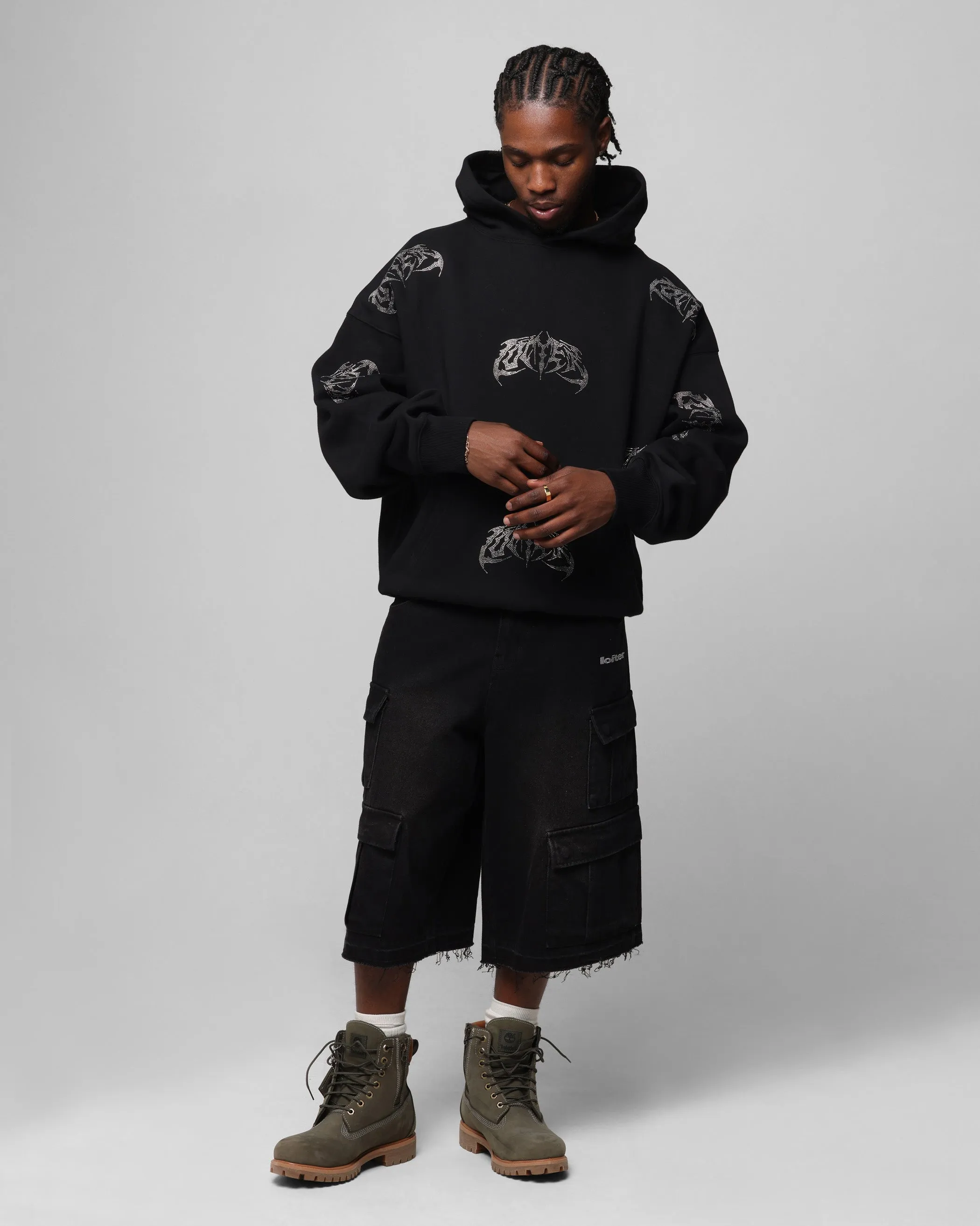 Loiter Metal Rhinestone Hoodie Black sold by Culture Kings product image thumbnail 3