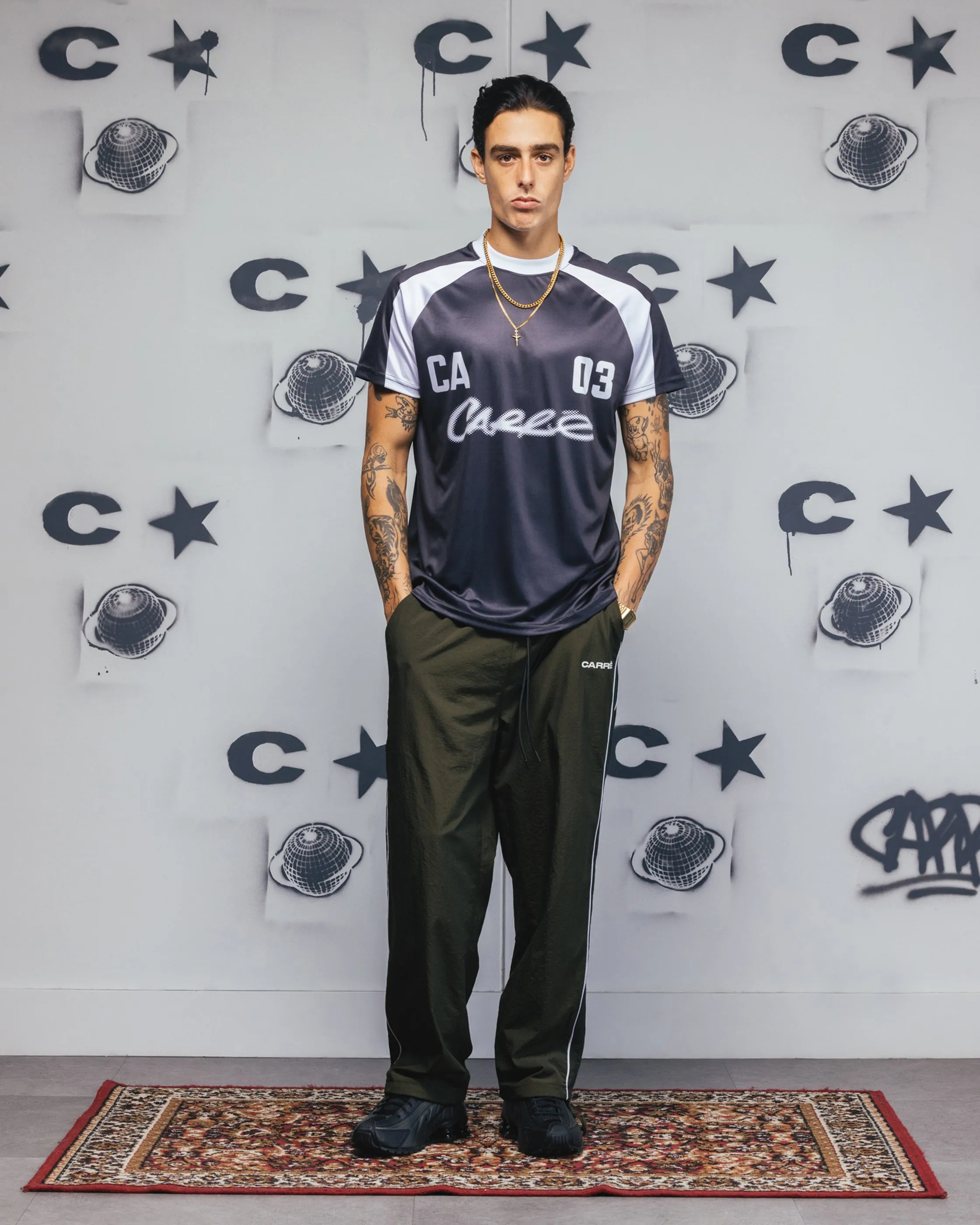 Carre Striker Jersey T-Shirt Black/White sold by Culture Kings product image thumbnail 3