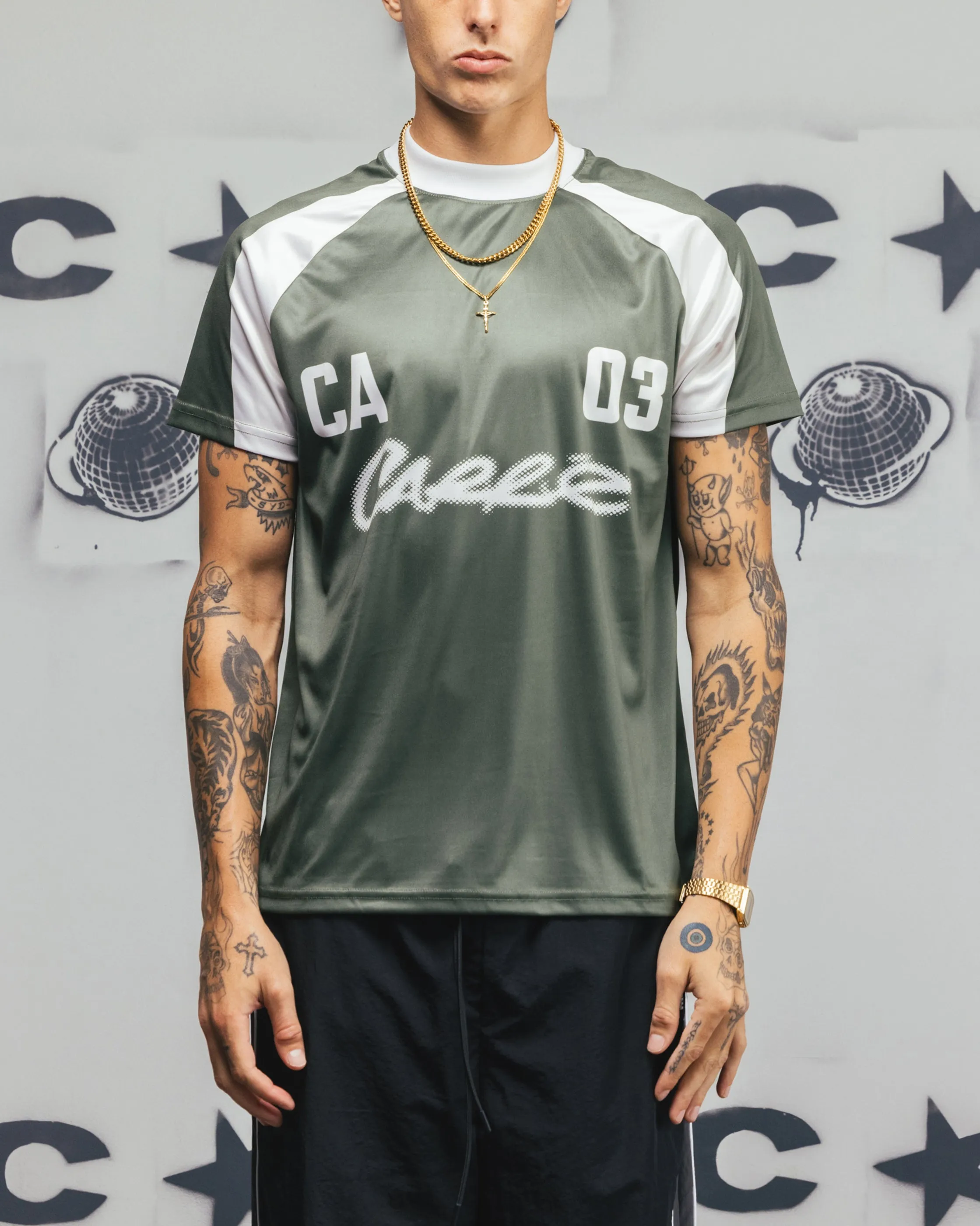 Carre Striker Jersey T-Shirt Green/White sold by Culture Kings