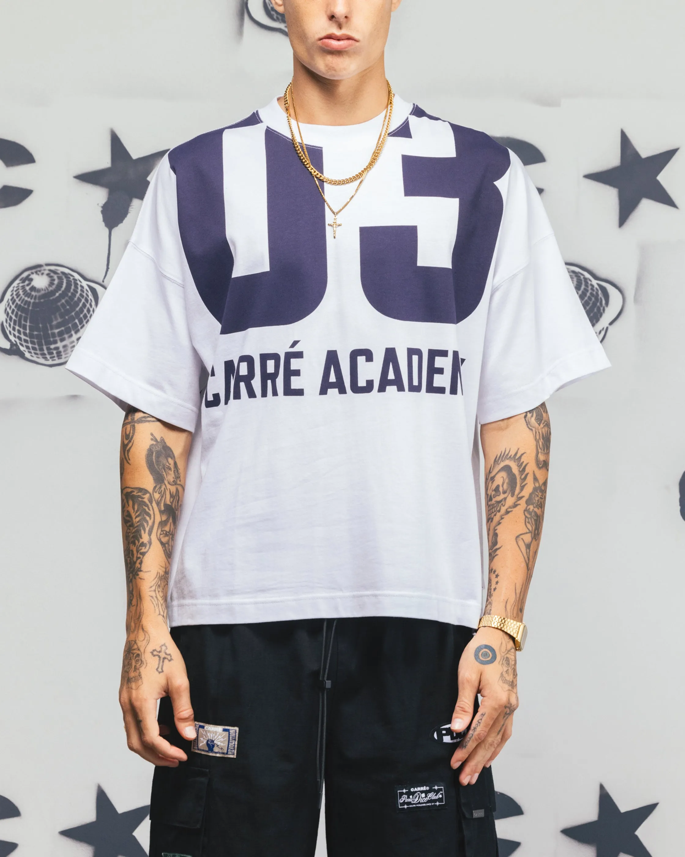 Carre Rally T-Shirt White/Navy sold by Culture Kings