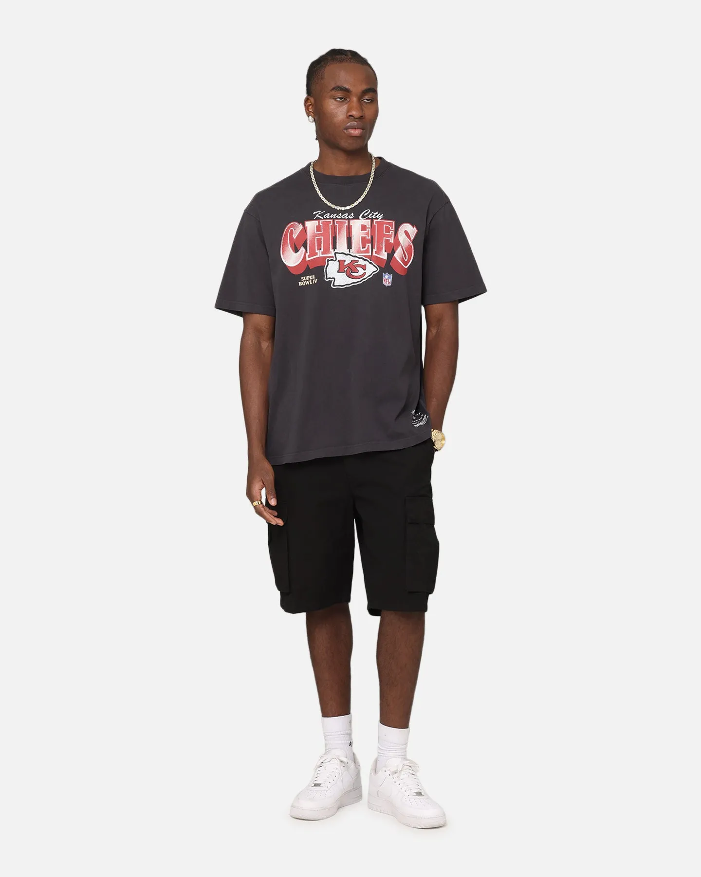 Mitchell & Ness Kansas City Chiefs Arch T-Shirt Faded Black sold by Culture Kings product image thumbnail 2