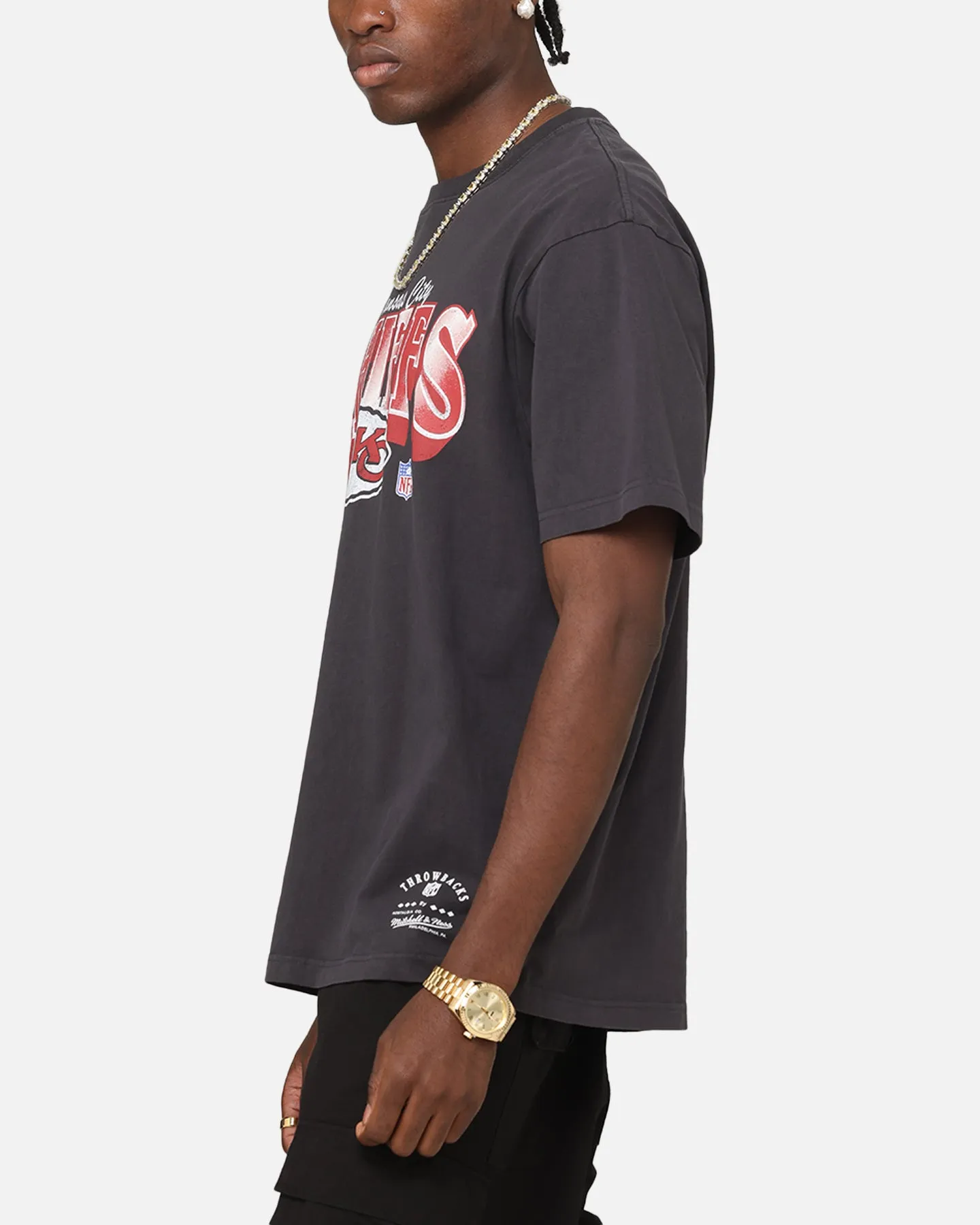 Mitchell & Ness Kansas City Chiefs Arch T-Shirt Faded Black sold by Culture Kings product image thumbnail 5