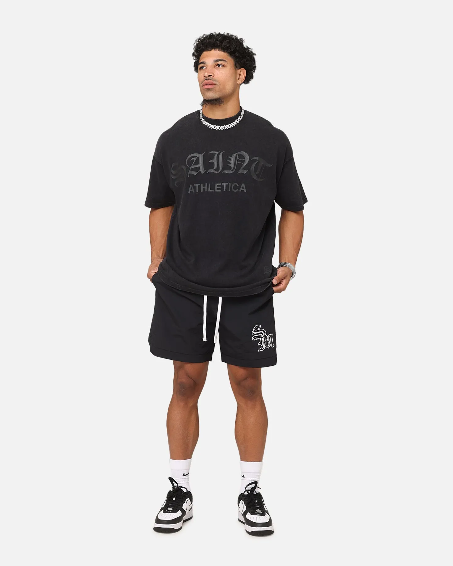 Saint Morta Saint Athletica Boxy T-Shirt Vintage Black sold by Culture Kings product image thumbnail 2