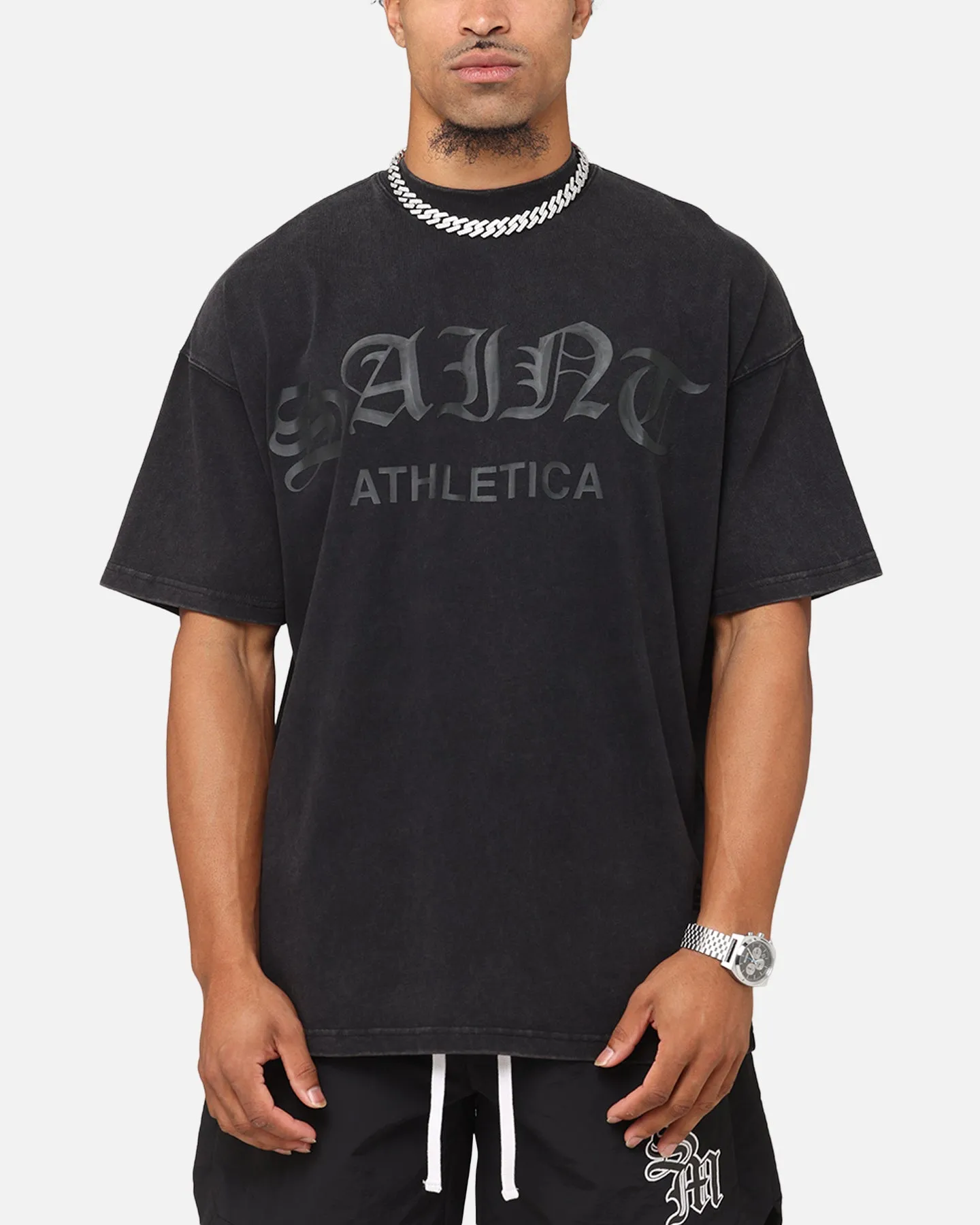 Saint Morta Saint Athletica Boxy T-Shirt Vintage Black sold by Culture Kings