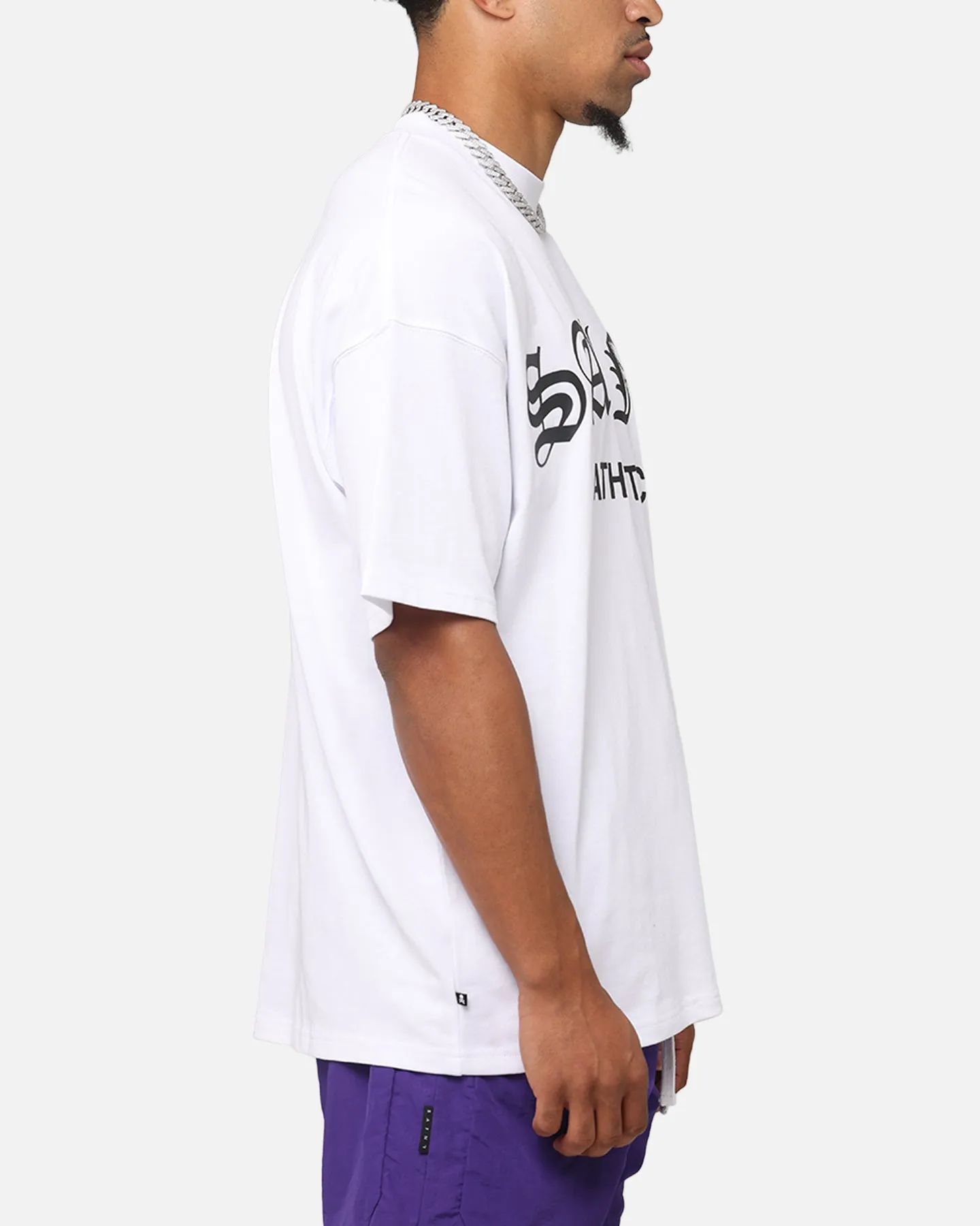 Saint Morta Saint Athletica Boxy T-Shirt White/Black sold by Culture Kings product image thumbnail 5