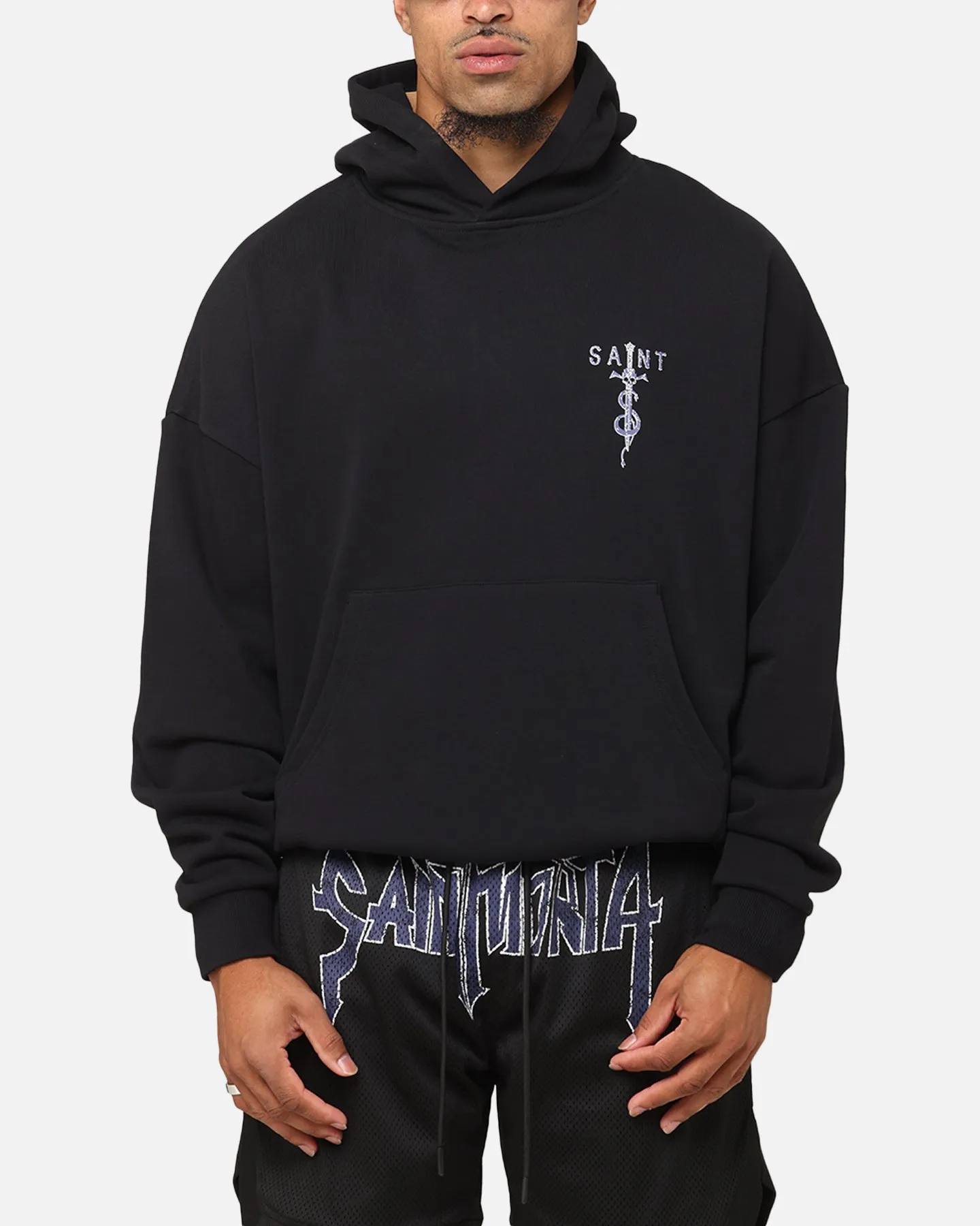 Saint Morta Daggers Boxy Hoodie Black/Purple sold by Culture Kings product image thumbnail 2