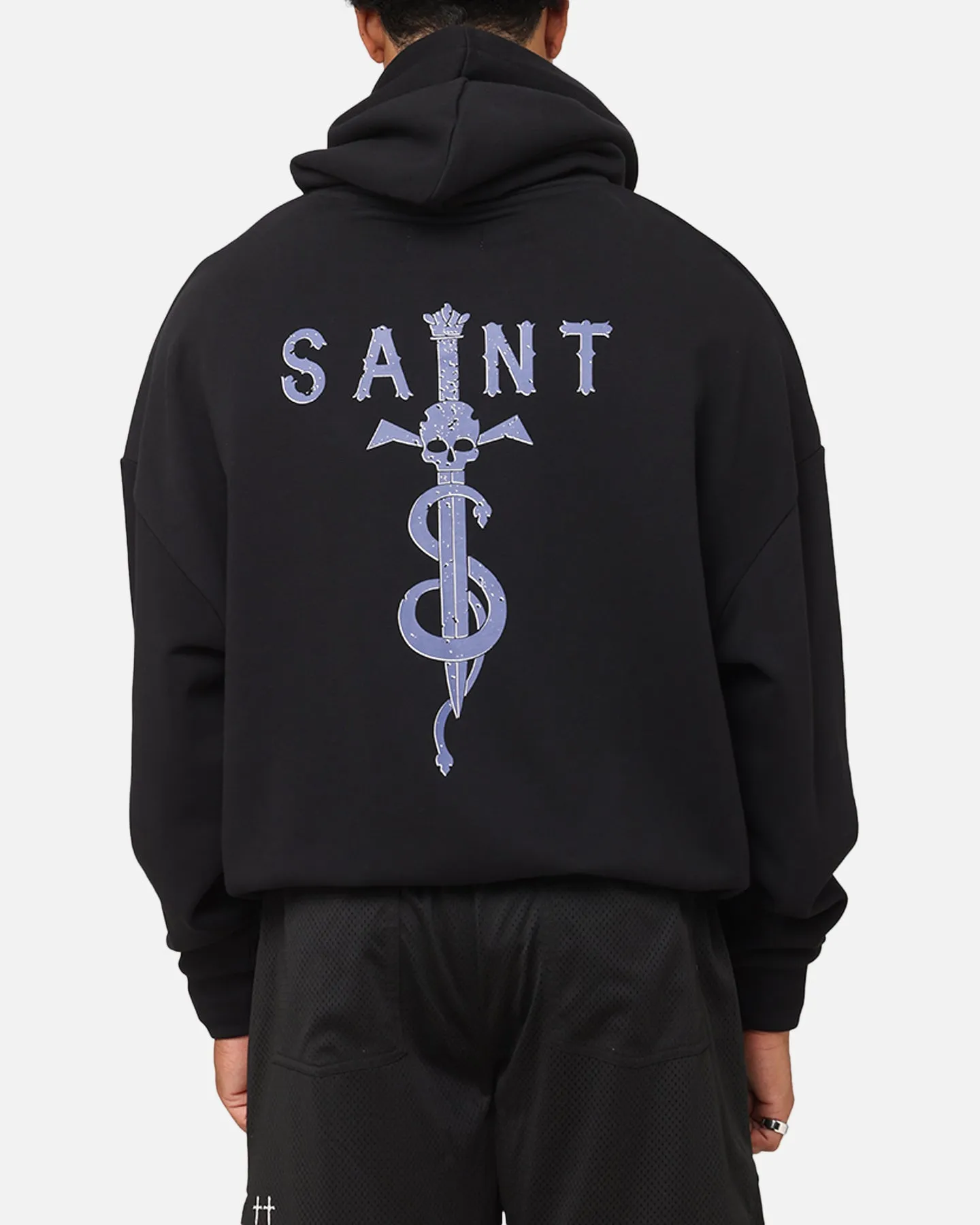 Saint Morta Daggers Boxy Hoodie Black/Purple sold by Culture Kings