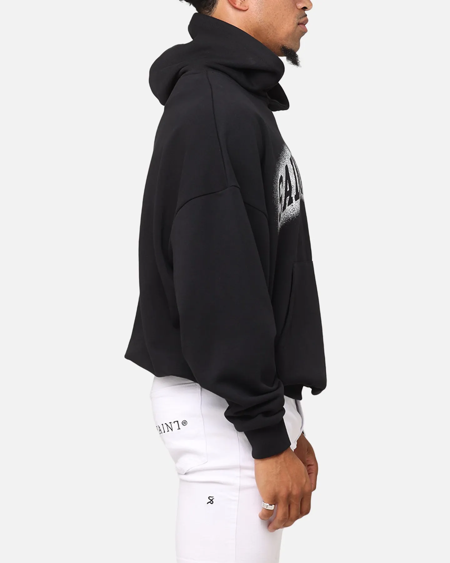 Saint Morta Spray Logo Boxy Hoodie Black sold by Culture Kings product image thumbnail 4