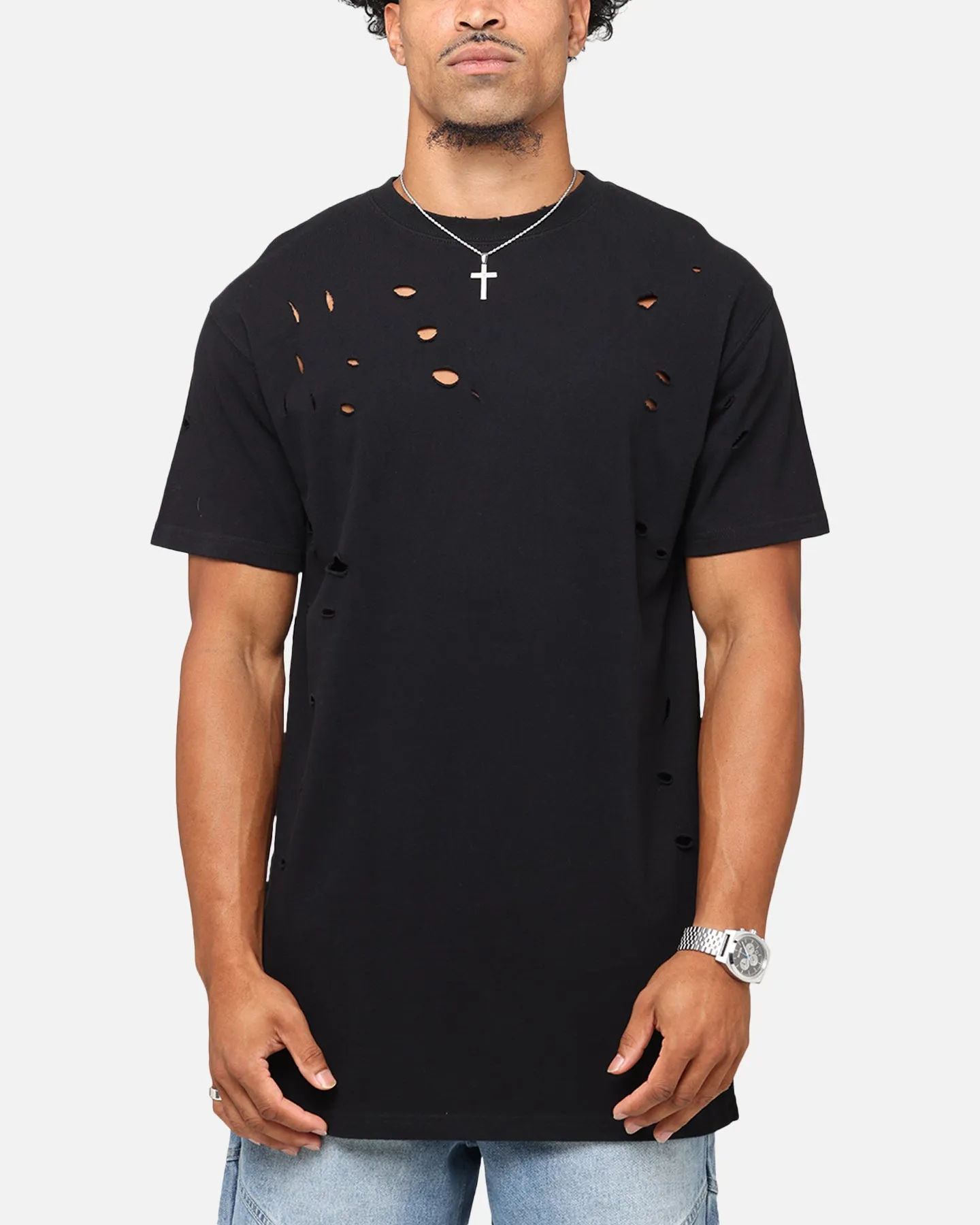 Saint Morta Distressed Lafayette T-Shirt Black sold by Culture Kings product image thumbnail 2