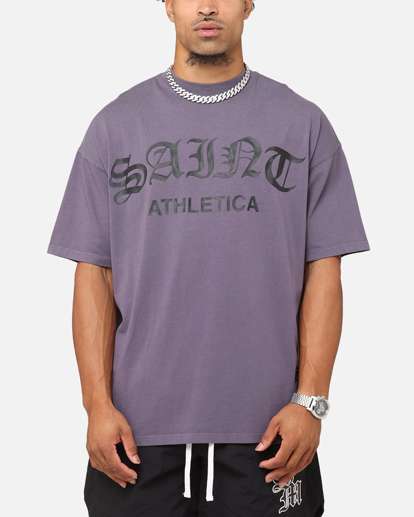 Saint Morta Saint Athletica Boxy T-Shirt Purple sold by Culture Kings product image thumbnail 2