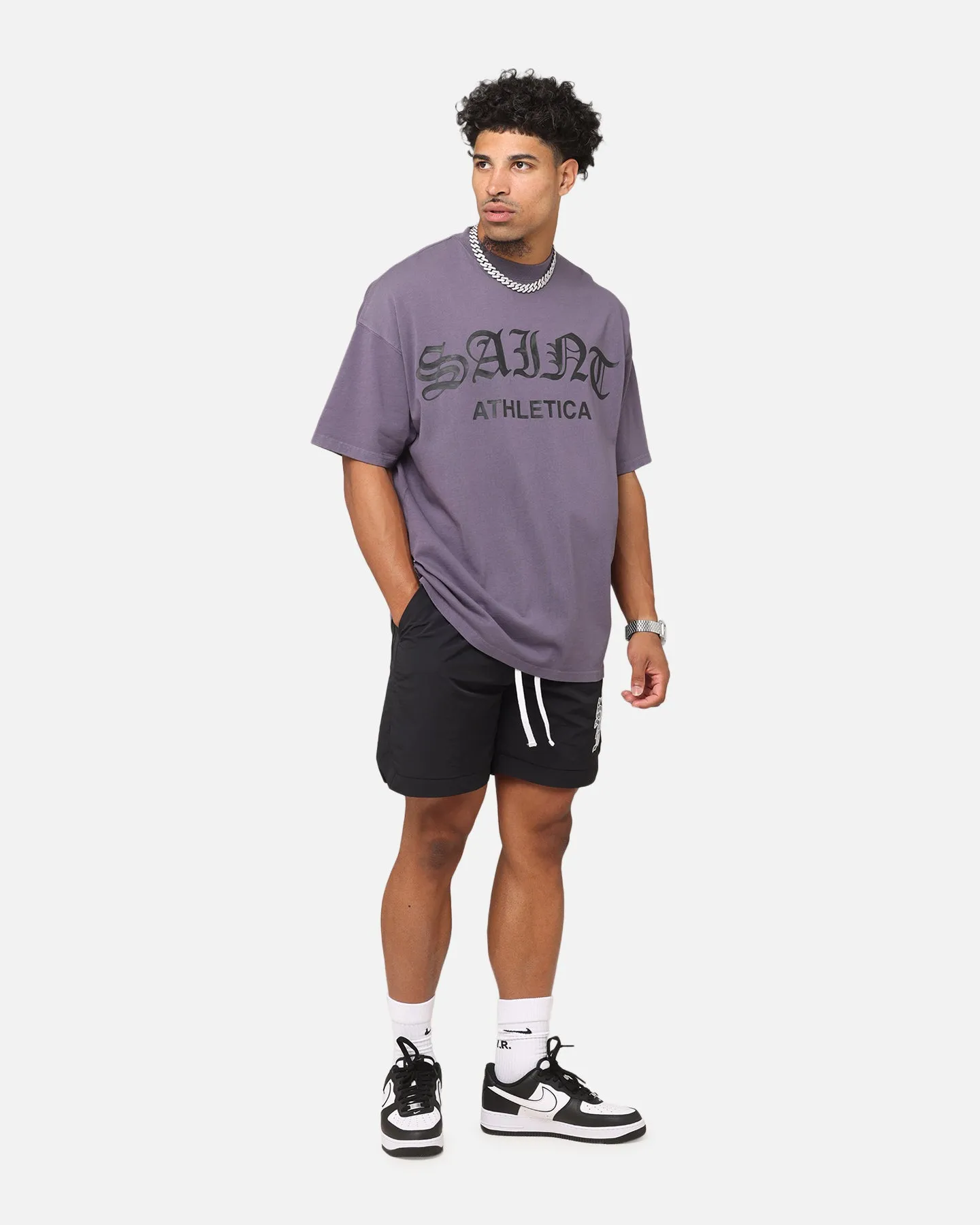 Saint Morta Saint Athletica Boxy T-Shirt Purple sold by Culture Kings product image thumbnail 3