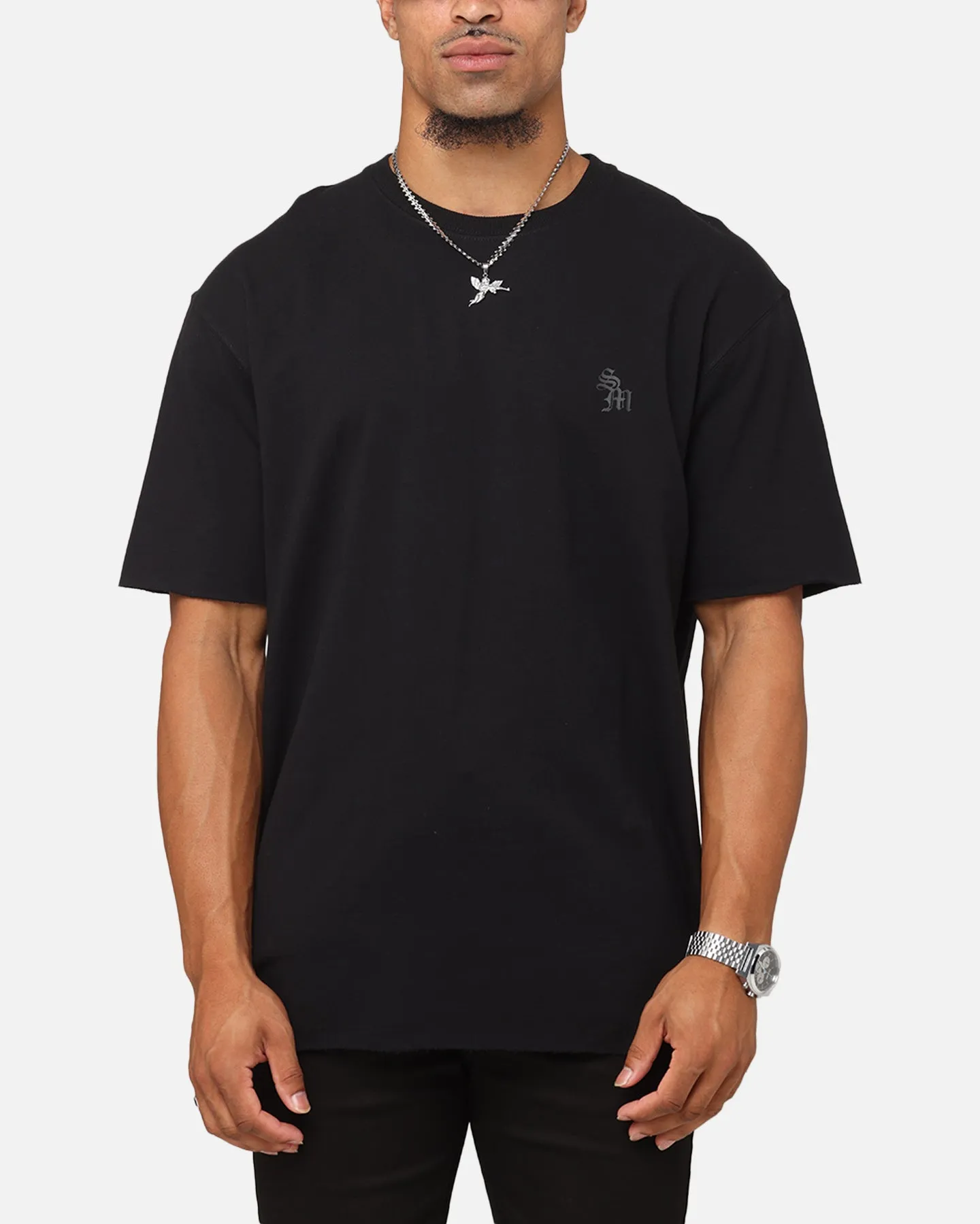 Saint Morta Gothic Monogram Box T-Shirt Black sold by Culture Kings