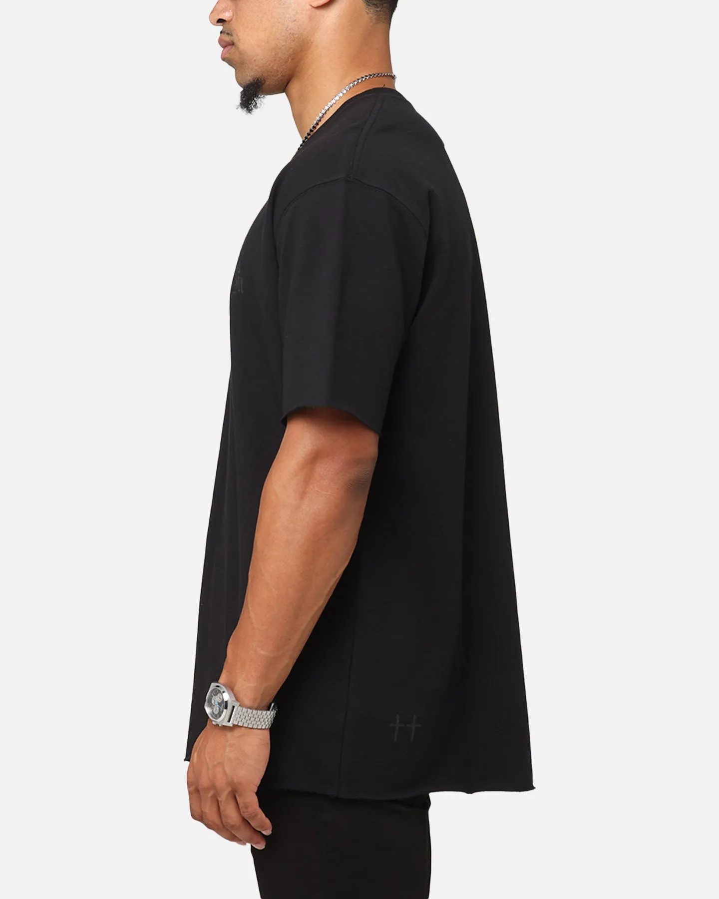 Saint Morta Gothic Monogram Box T-Shirt Black sold by Culture Kings product image thumbnail 5