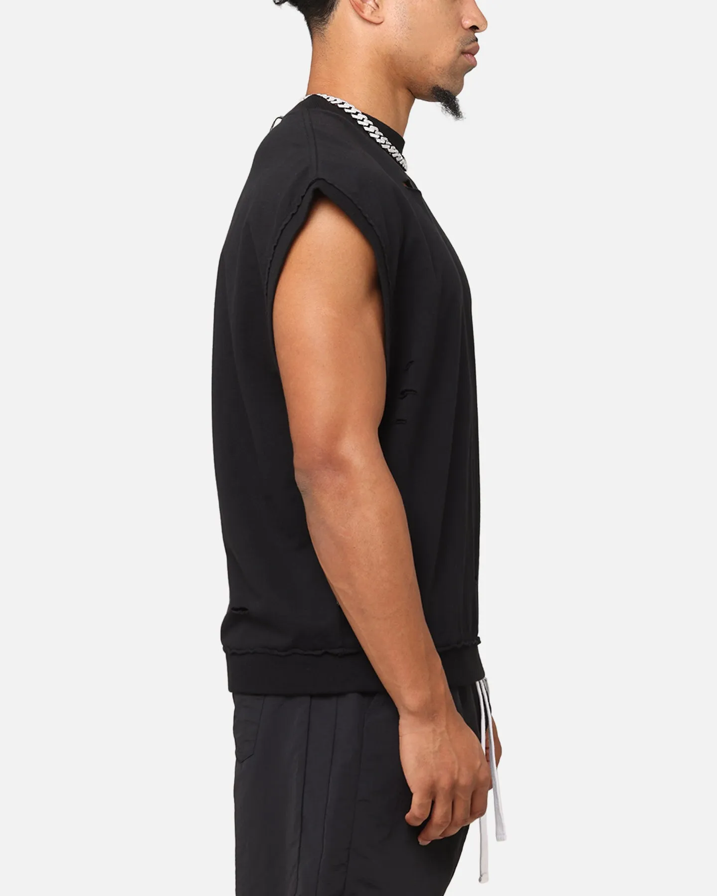 Saint Morta Premium Cut Off Sweat Shirt Black sold by Culture Kings product image thumbnail 4