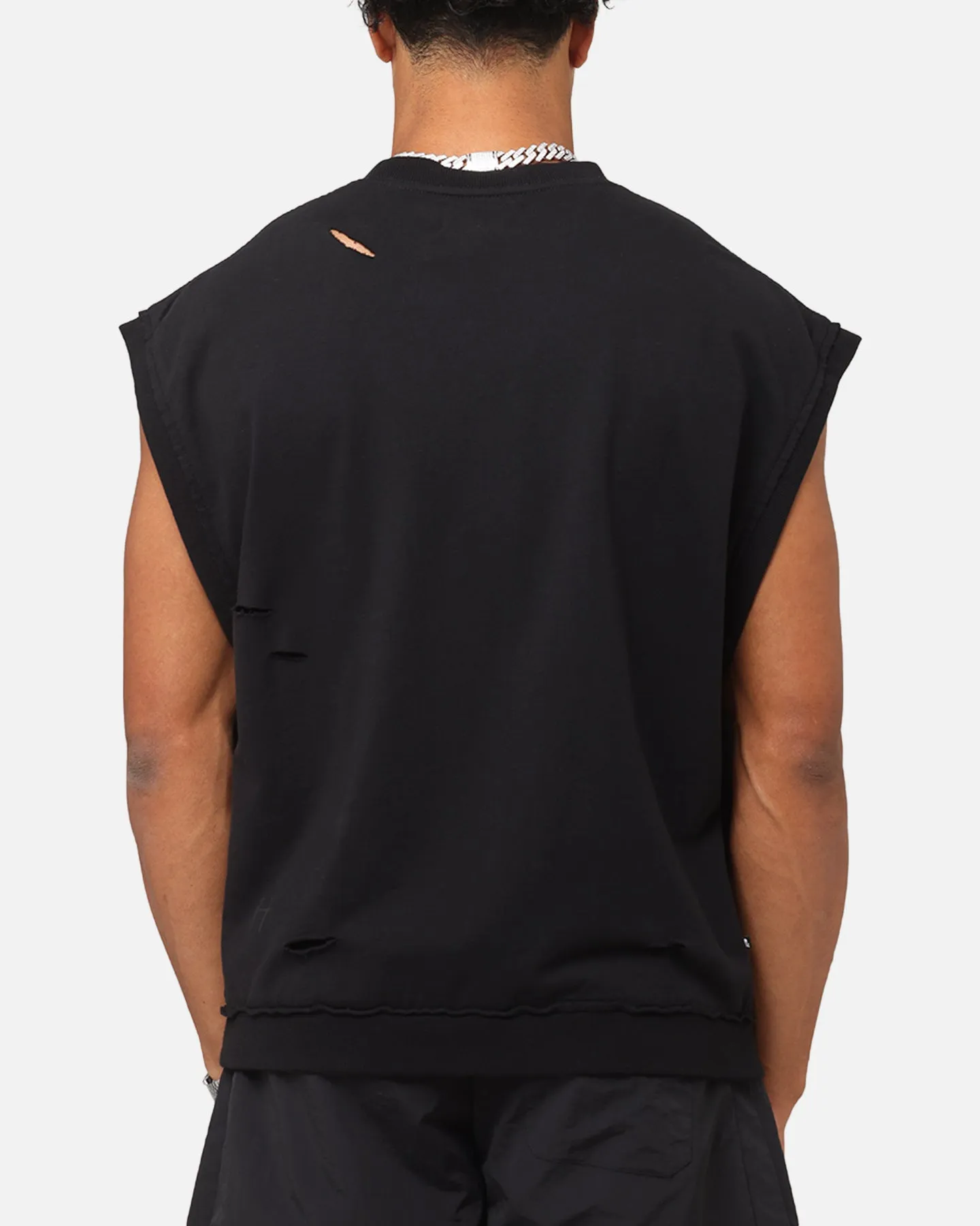 Saint Morta Premium Cut Off Sweat Shirt Black sold by Culture Kings product image thumbnail 3