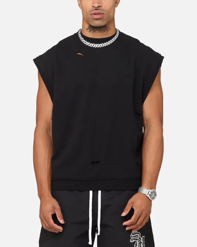 Saint Morta Premium Cut Off Sweat Shirt Black sold by Culture Kings