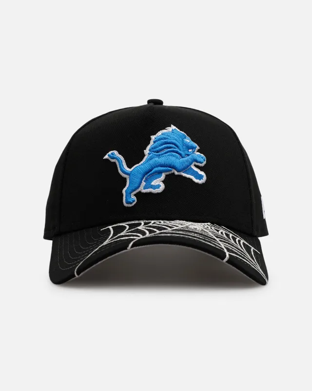 New Era Detroit Lions 'Spider Web Visor' 9FORTY A-Frame Snapback Black sold by Culture Kings