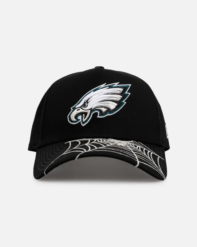 New Era Philadelphia Eagles 'Spider Web Visor' 9FORTY A-Frame Snapback Black sold by Culture Kings