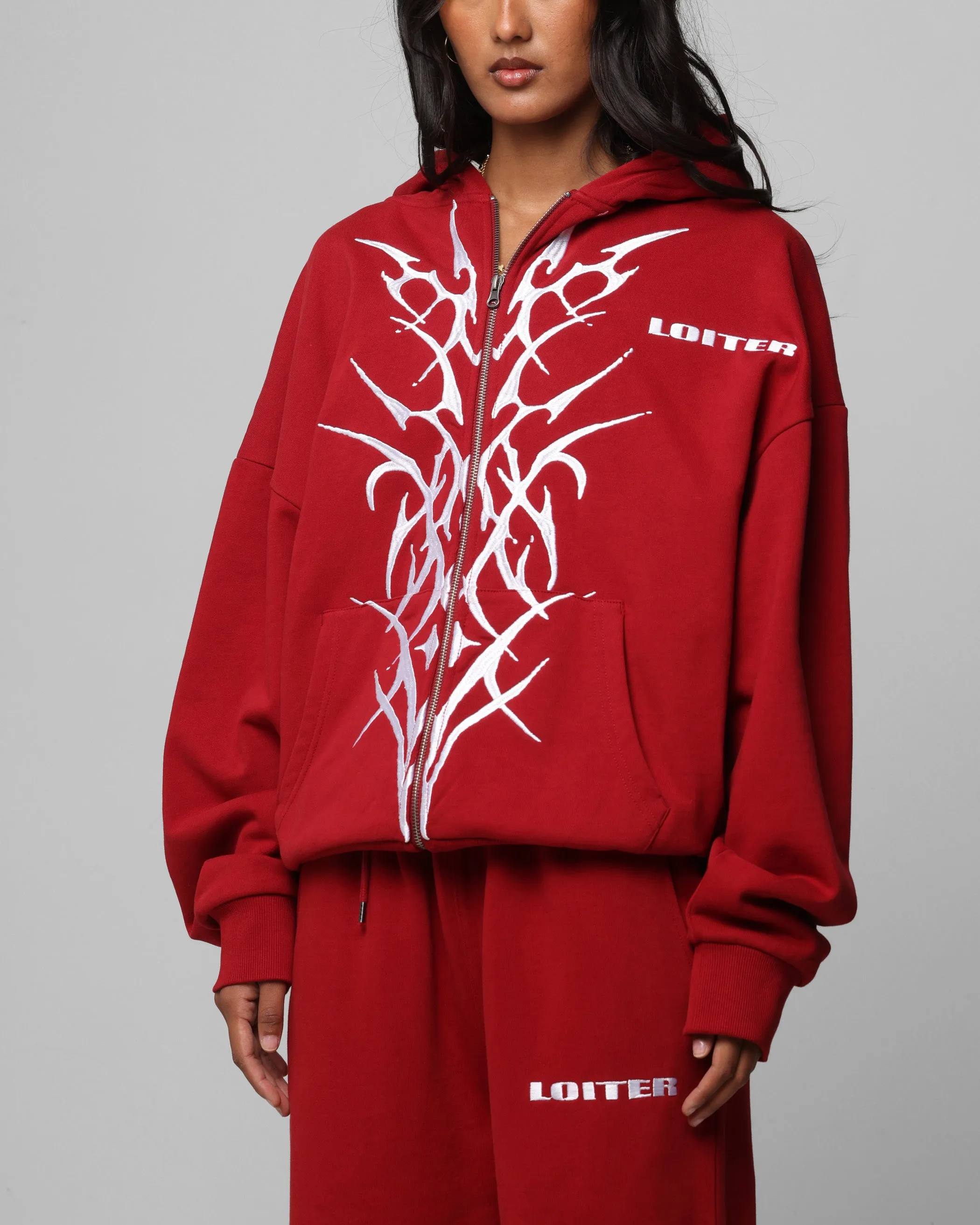 Loiter Blood Born Zip Hoodie Burgandy sold by Culture Kings