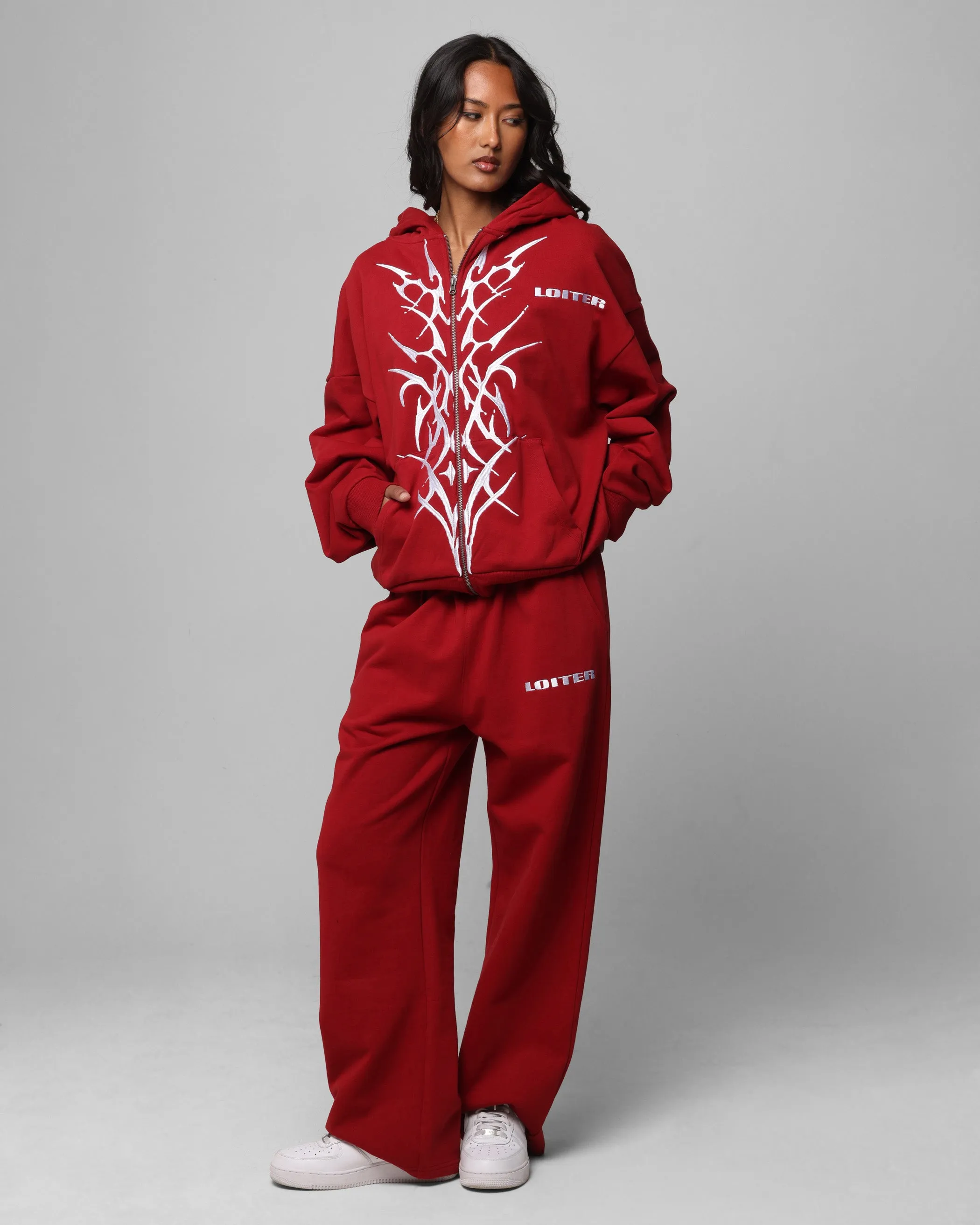 Loiter Blood Born Zip Hoodie Burgandy sold by Culture Kings product image thumbnail 3