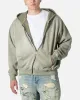 MNML Faded Basic Zip Up Hoodie Washed Olive sold by Culture Kings