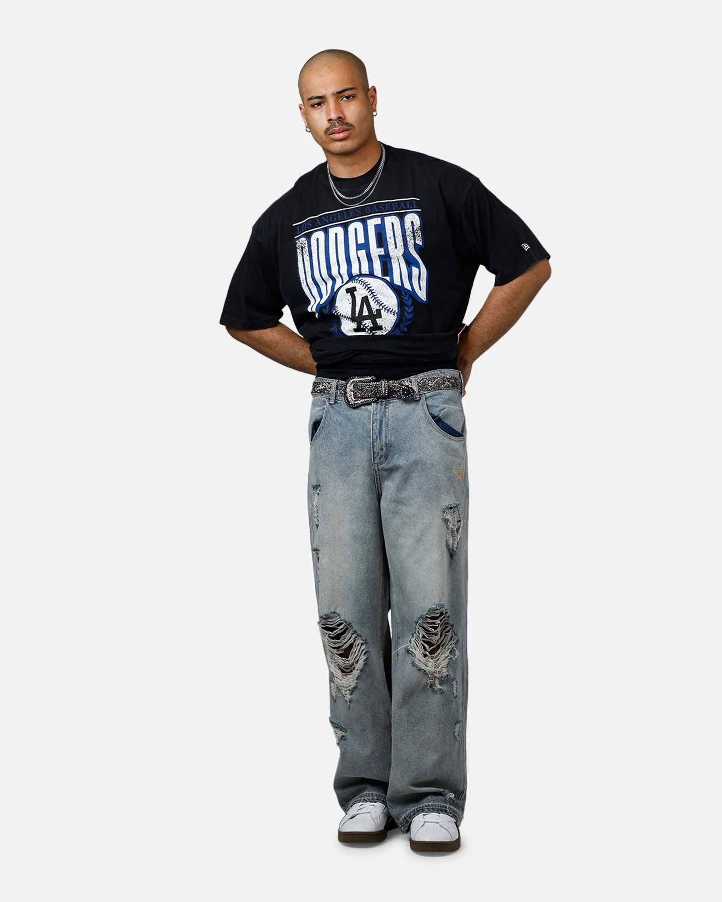 New Era Los Angeles Dodgers Throwback T-Shirt Black sold by Culture Kings product image thumbnail 3