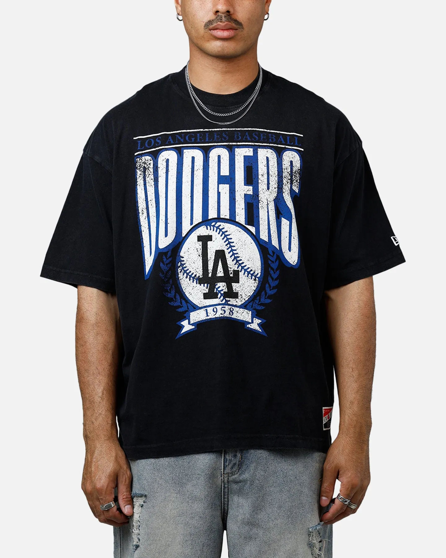 New Era Los Angeles Dodgers Throwback T-Shirt Black sold by Culture Kings