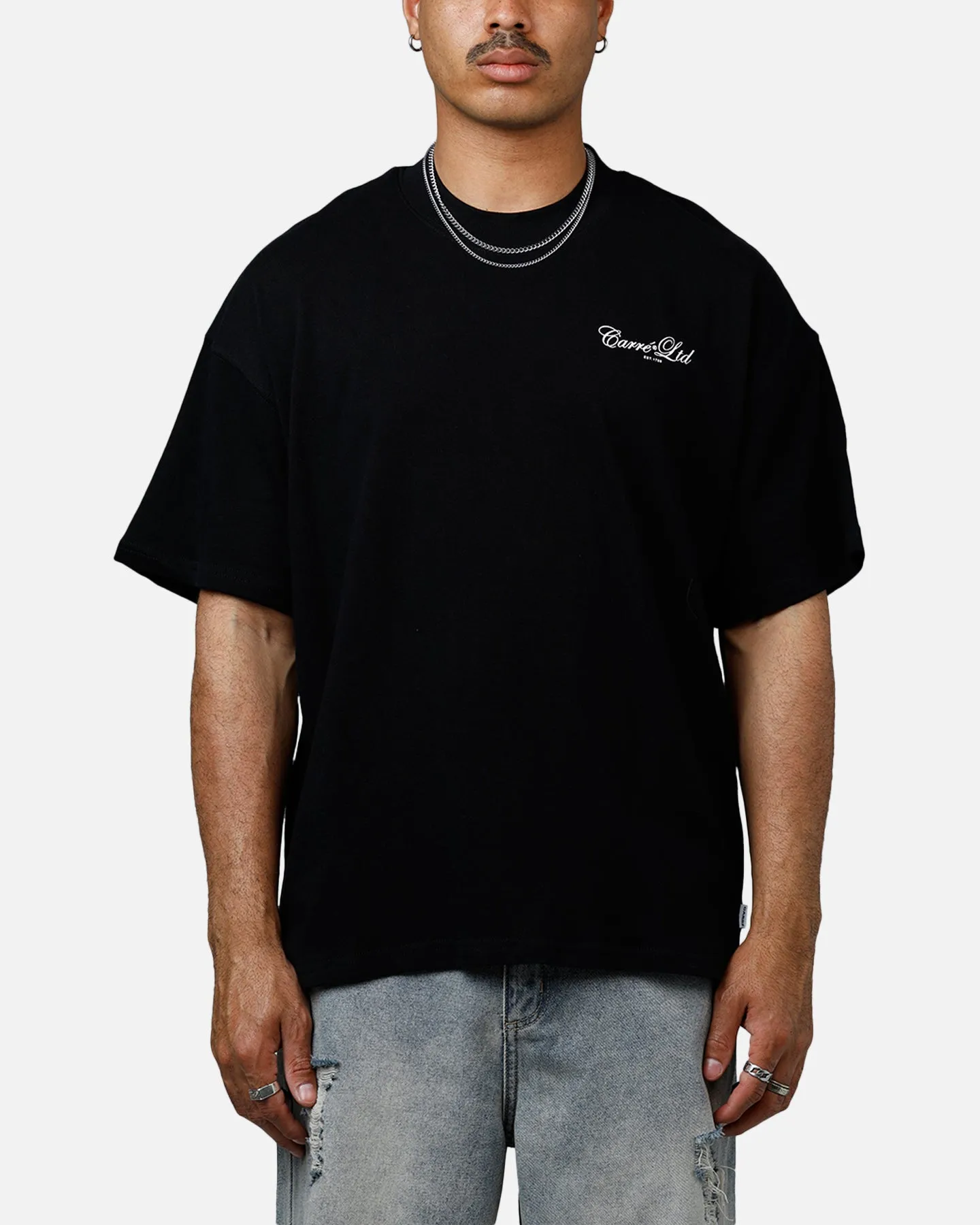 Carre Side Script Oversized T-Shirt Black/White sold by Culture Kings product image thumbnail 2