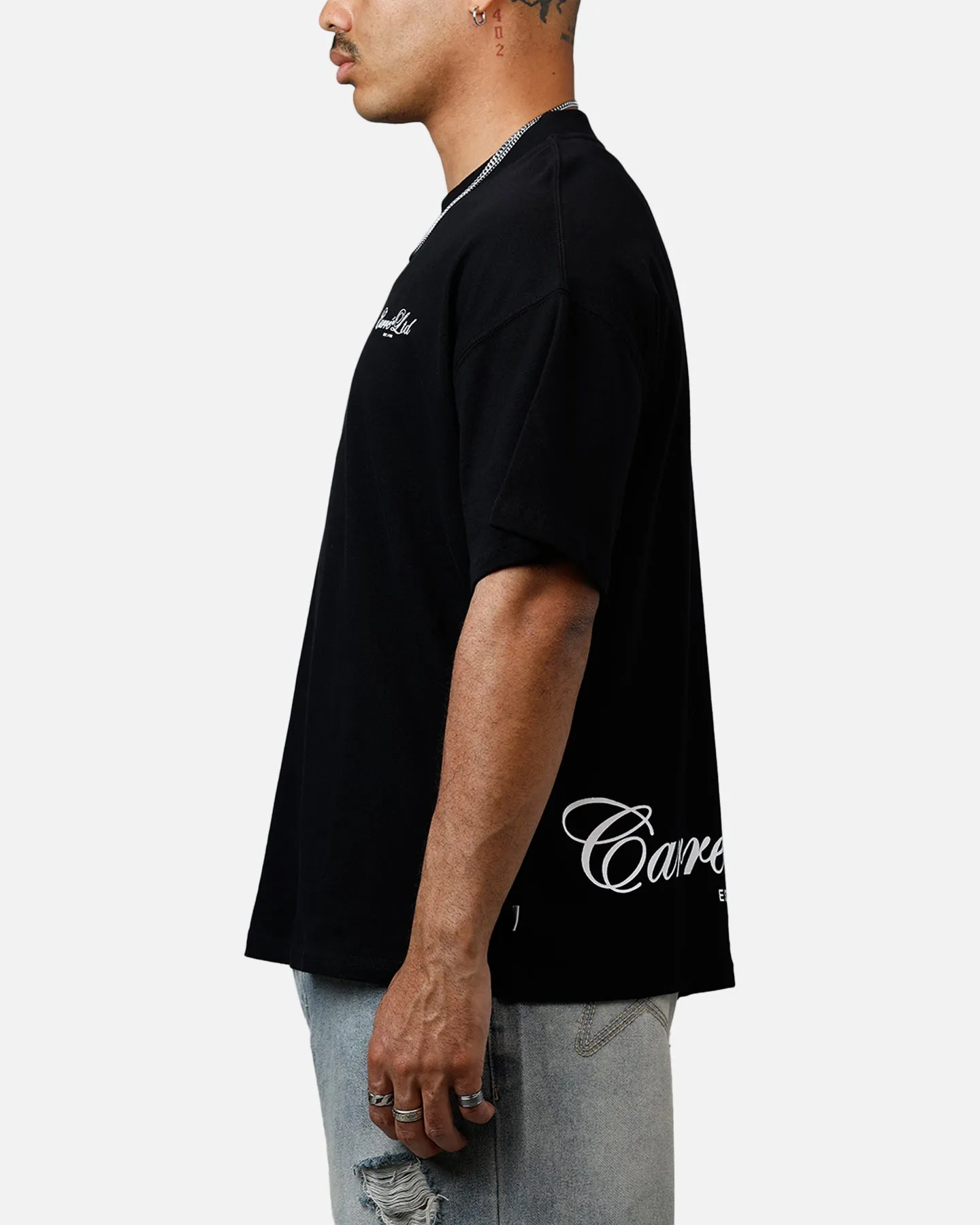 Carre Side Script Oversized T-Shirt Black/White sold by Culture Kings product image thumbnail 5