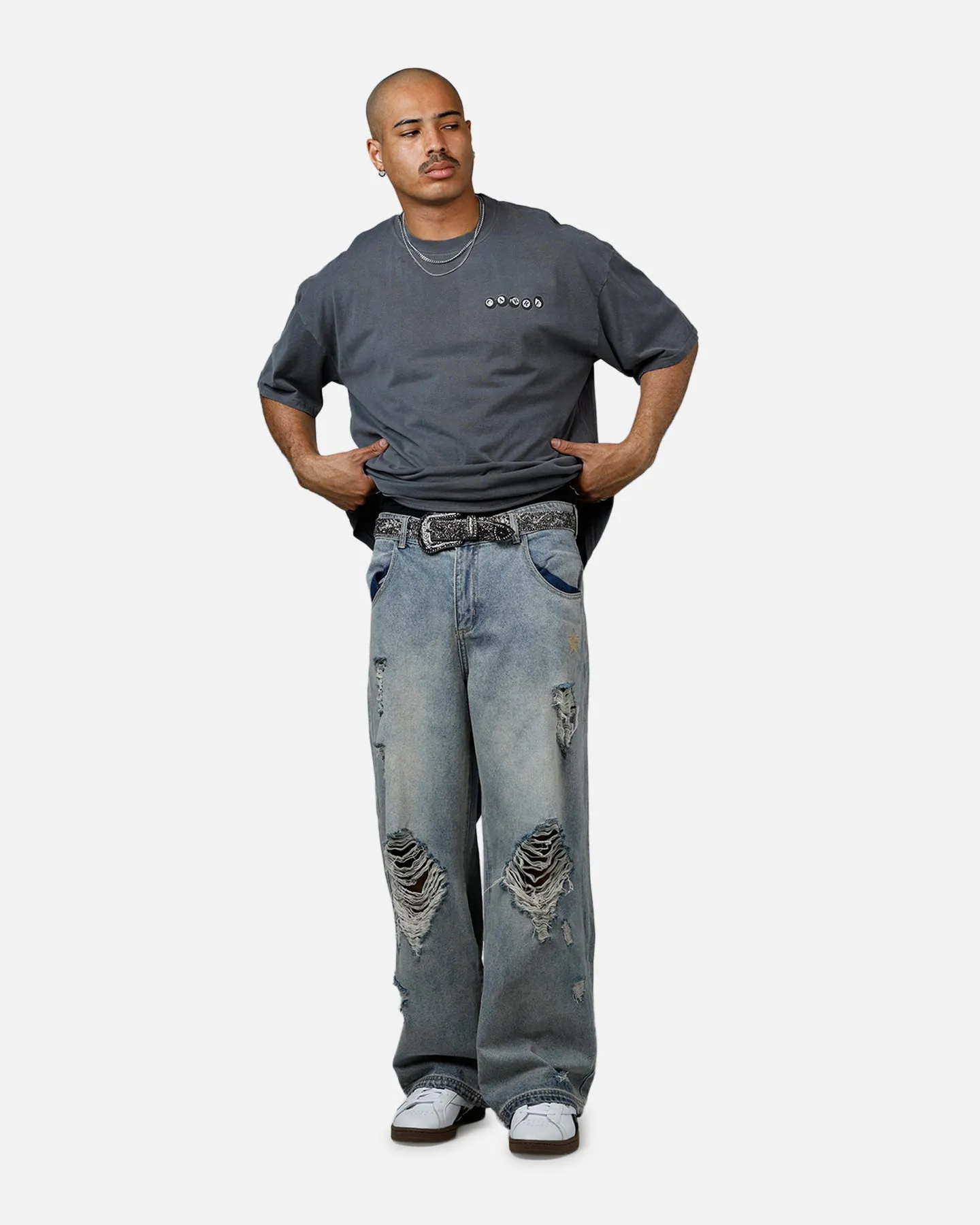 Carre Break T-Shirt Washed Charcoal sold by Culture Kings product image thumbnail 3