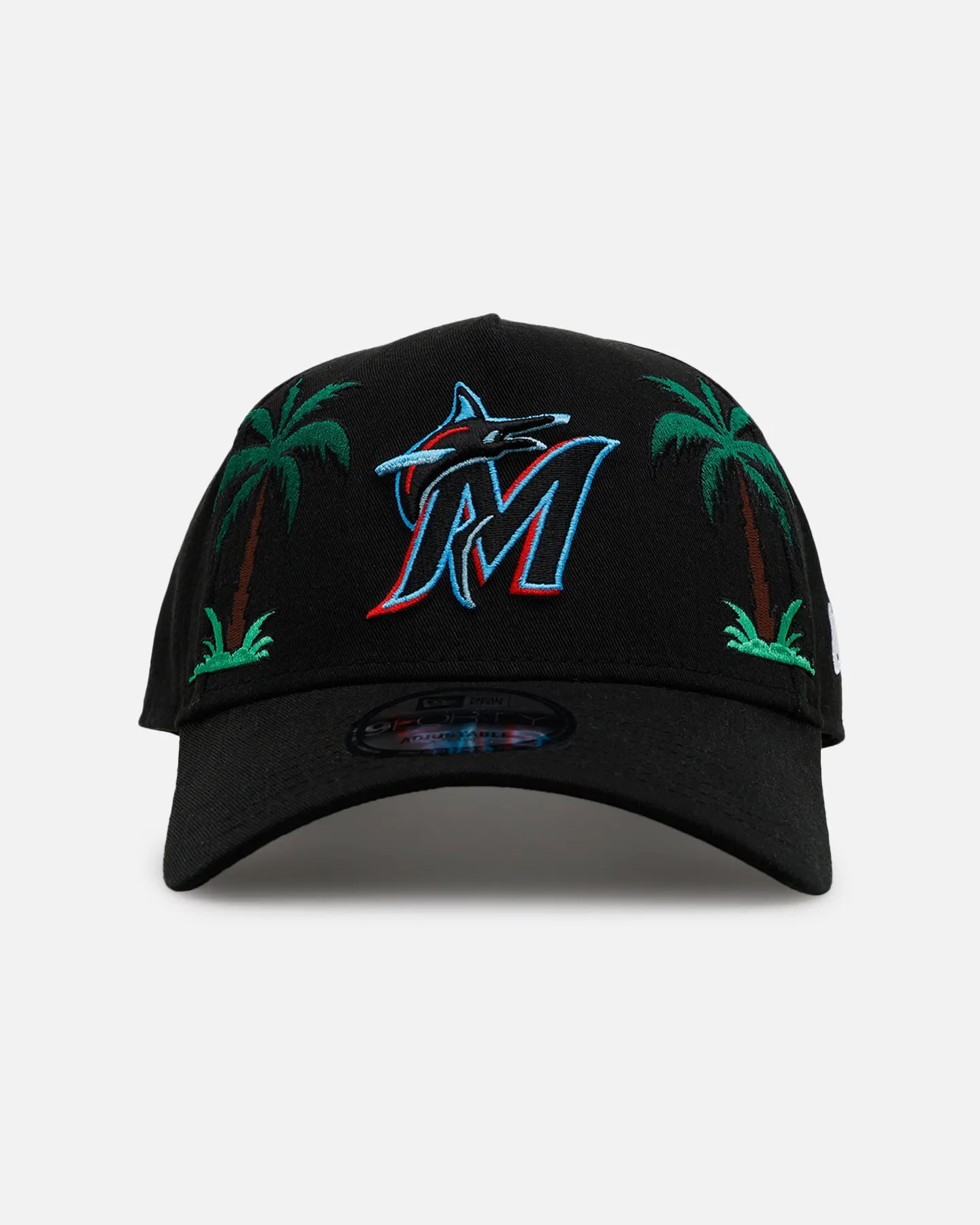 New Era Miami Marlins 'Palm Trees' 9FORTY A-Frame Snapback Official Team Color sold by Culture Kings