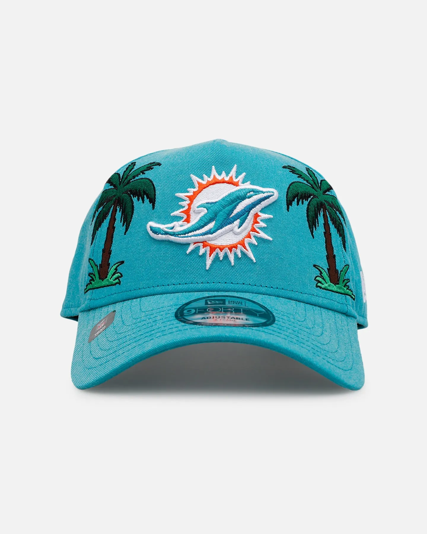 New Era Miami Dolphins 'Palm Trees' 9FORTY A-Frame Snapback Official Team Color sold by Culture Kings
