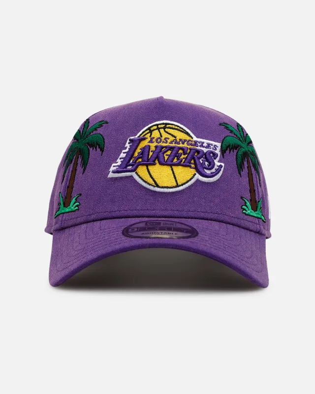 New Era Los Angeles Lakers 'Palm Trees' 9FORTY A-Frame Snapback Official Team Color sold by Culture Kings