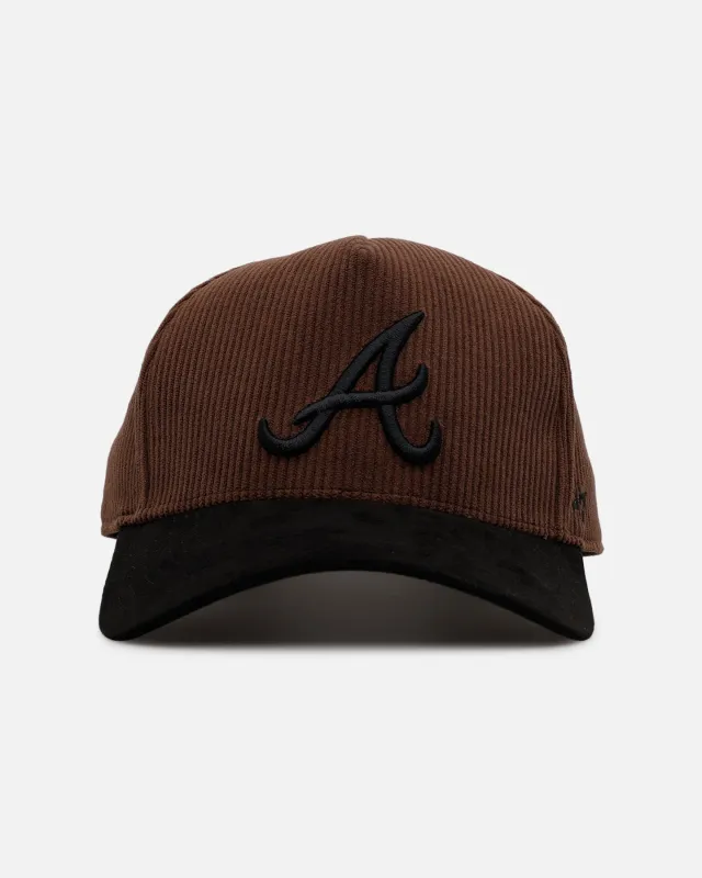 47 Brand Atlanta Braves 'Barren' Offside DT Corduroy Snapback Brown/Black sold by Culture Kings
