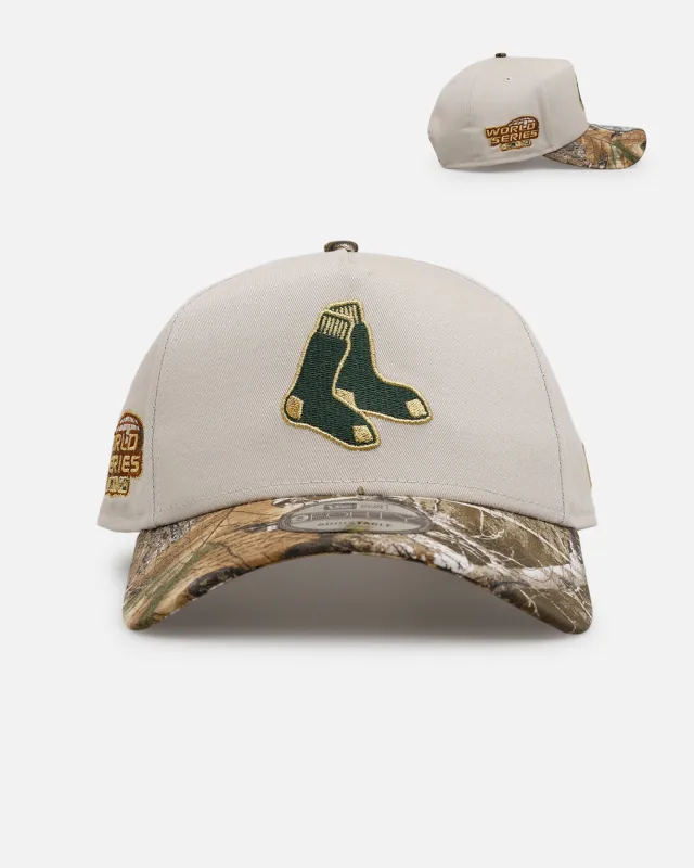 New Era Boston Red Sox 'Real Tree Stone' 9FORTY A-Frame Snapback Stone sold by Culture Kings