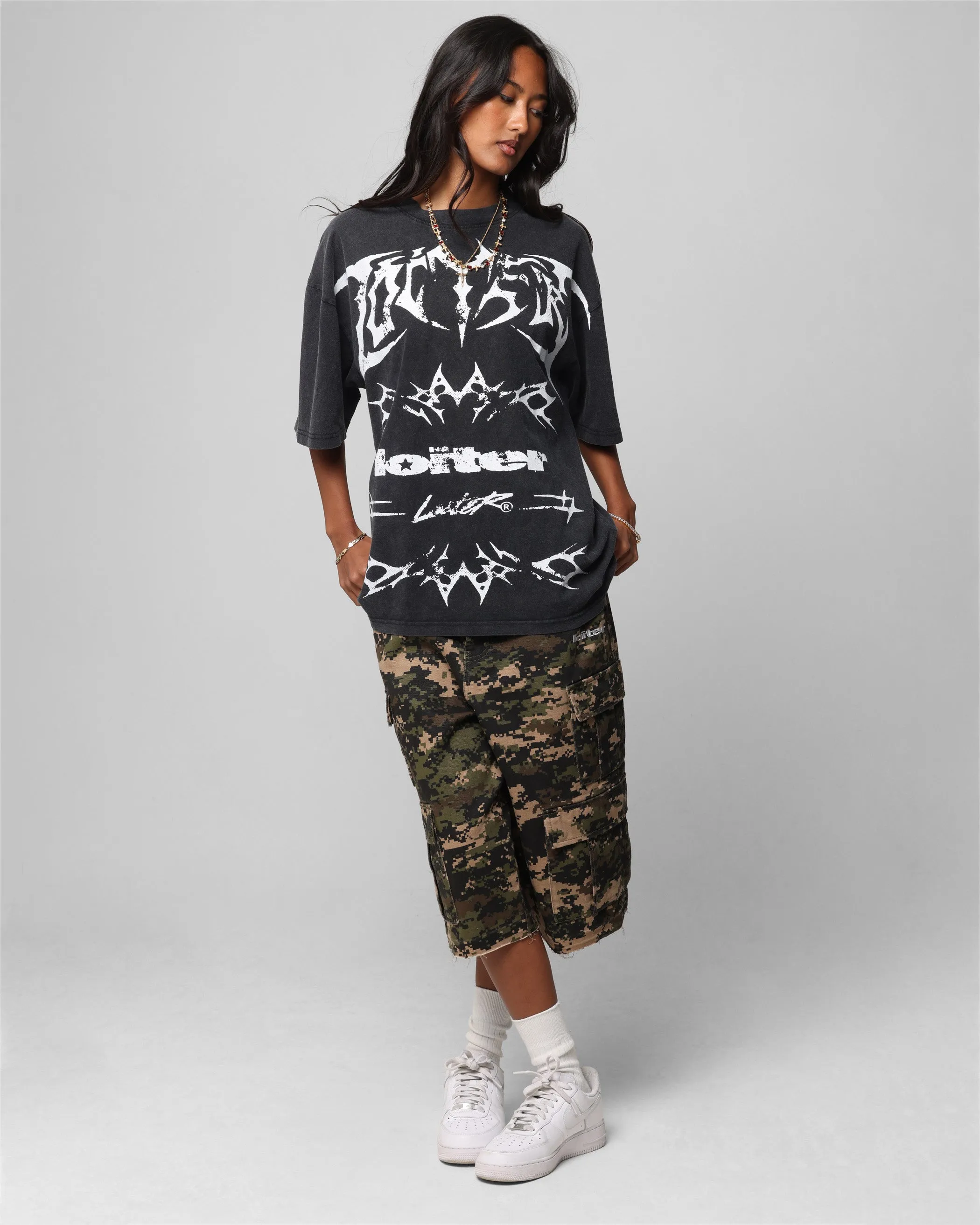 Loiter Metal Stacked Vintage T-Shirt Vintage Black sold by Culture Kings product image thumbnail 3