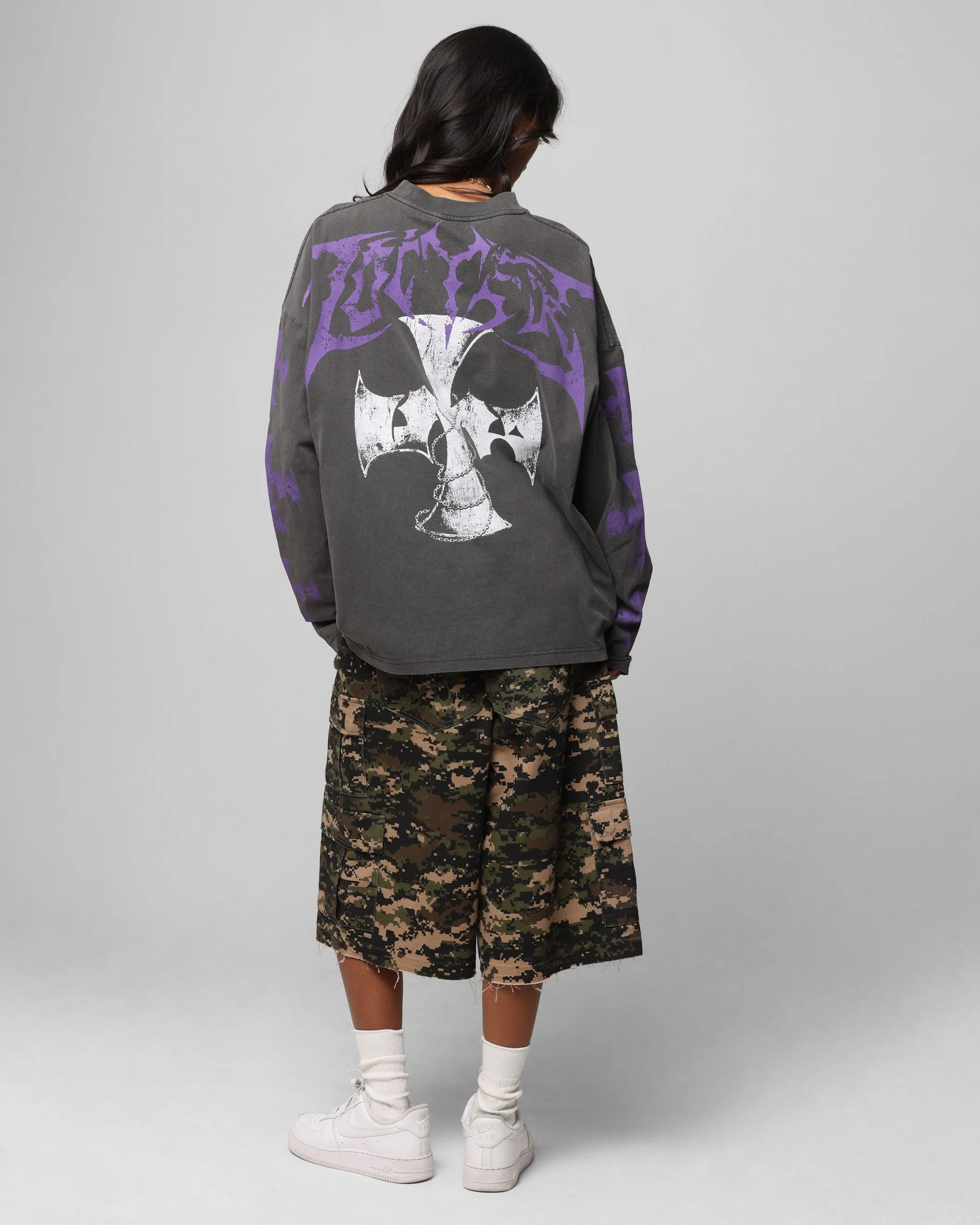 Loiter Angel Number Long Sleeve T-Shirt Charcoal sold by Culture Kings product image thumbnail 3