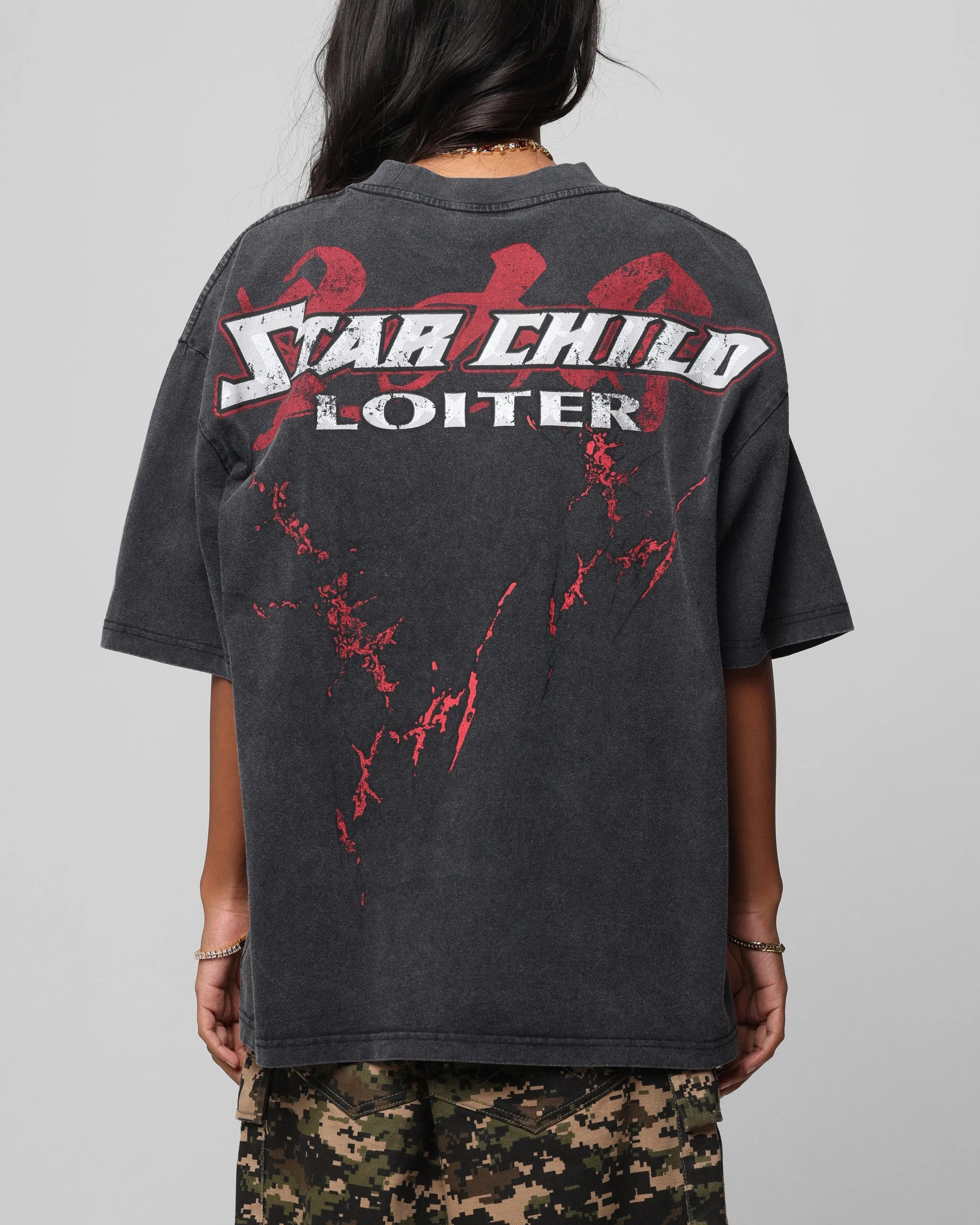 Loiter Valkyrie Vintage T-Shirt Black Wash sold by Culture Kings product image thumbnail 2